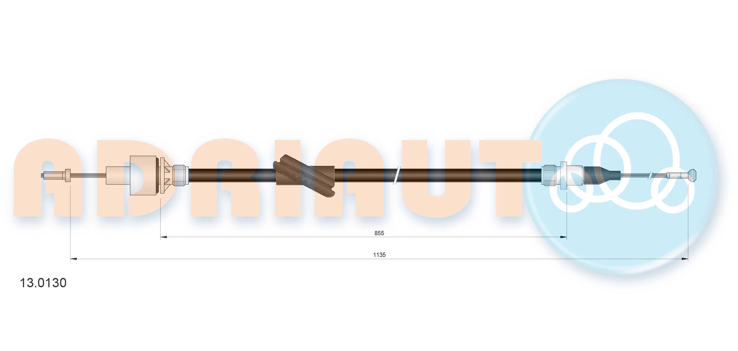Cable Pull, clutch control (13.0130)