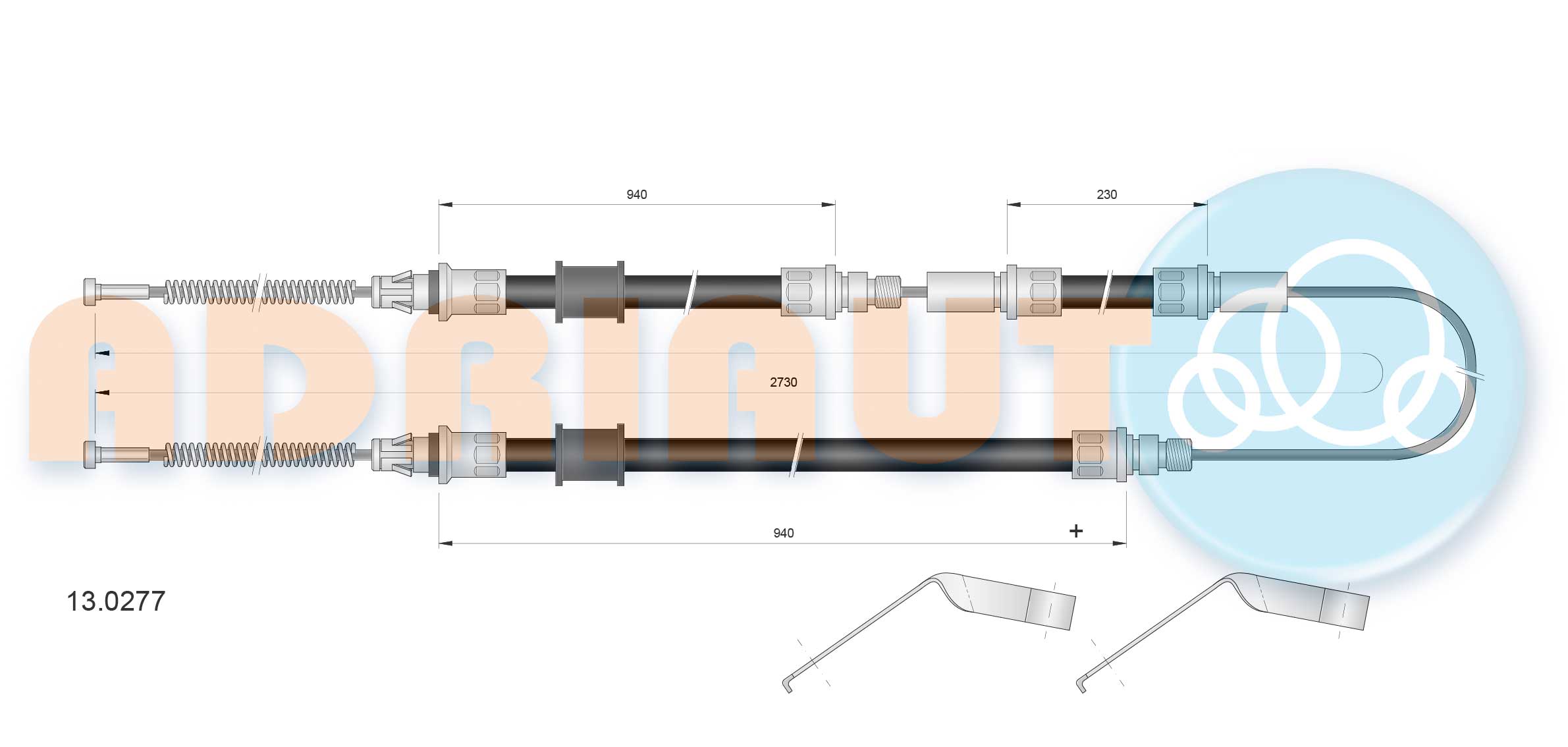 Cable Pull, parking brake (13.0277)