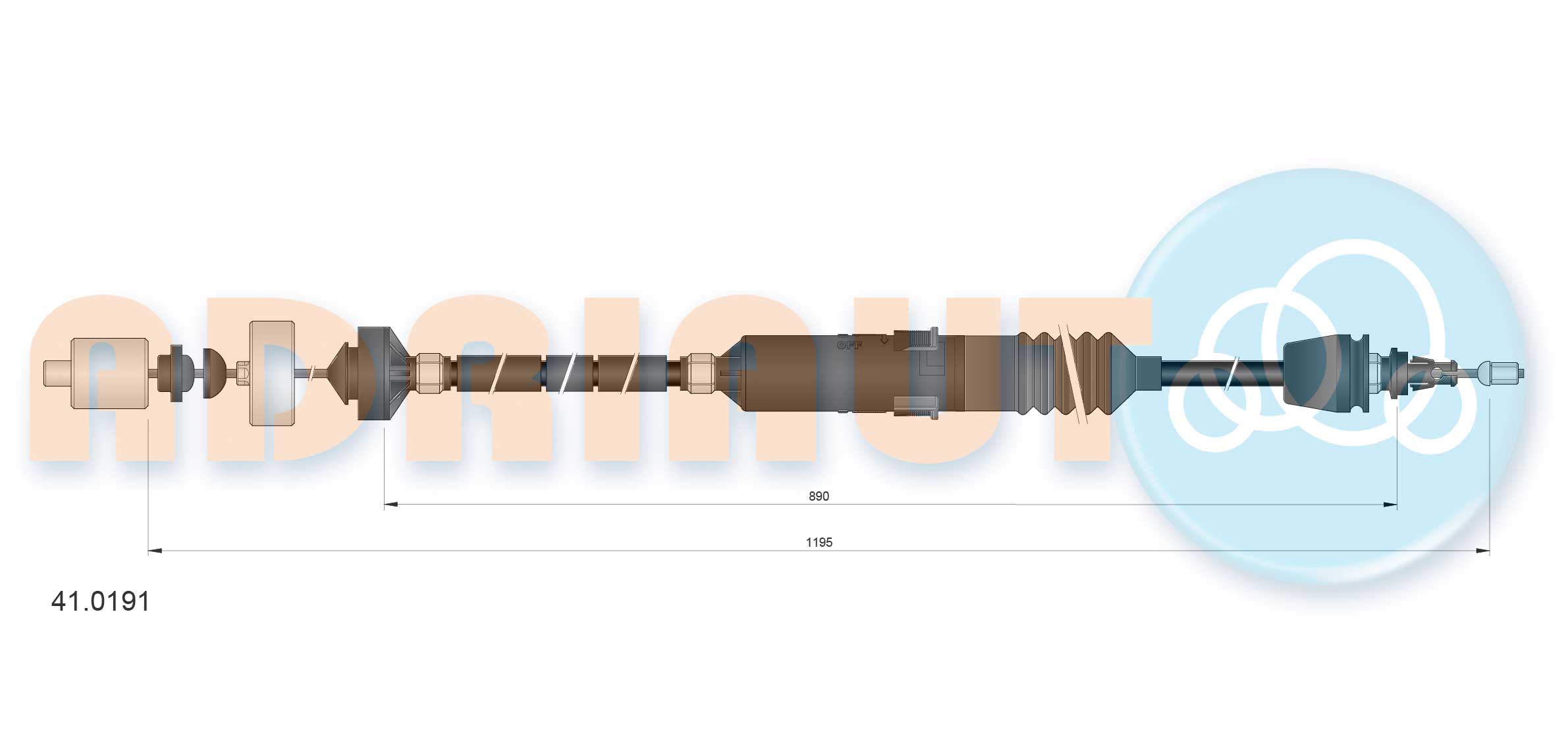 Cable Pull, clutch control (41.0191)
