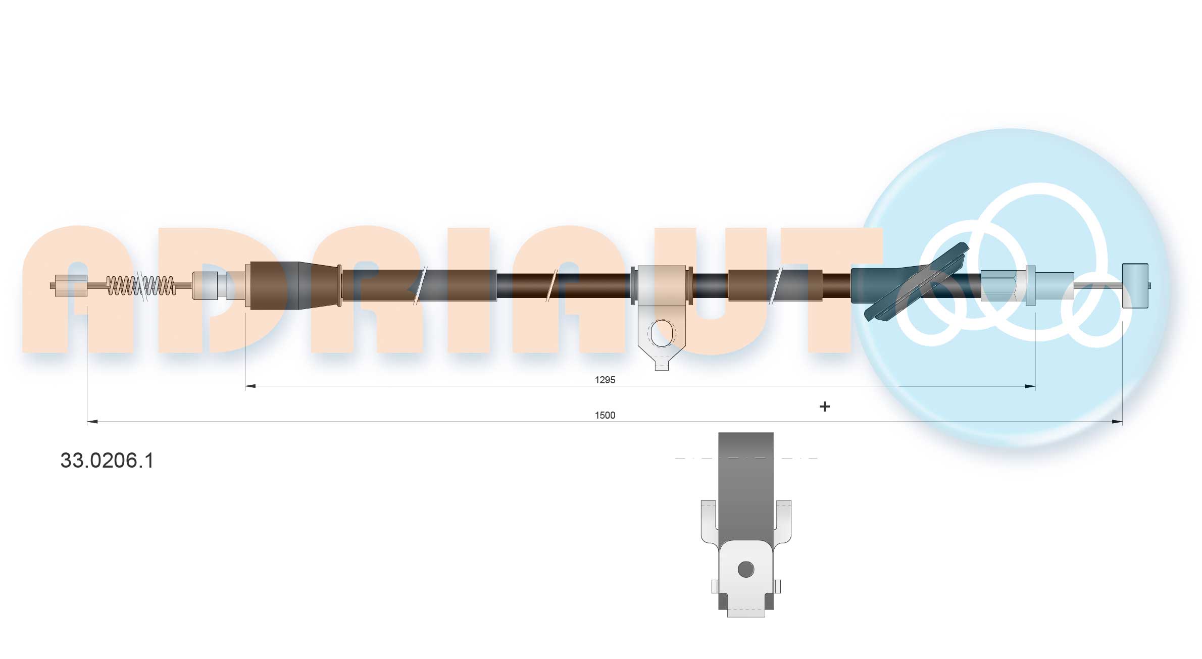 Cable Pull, parking brake (33.0206.1)