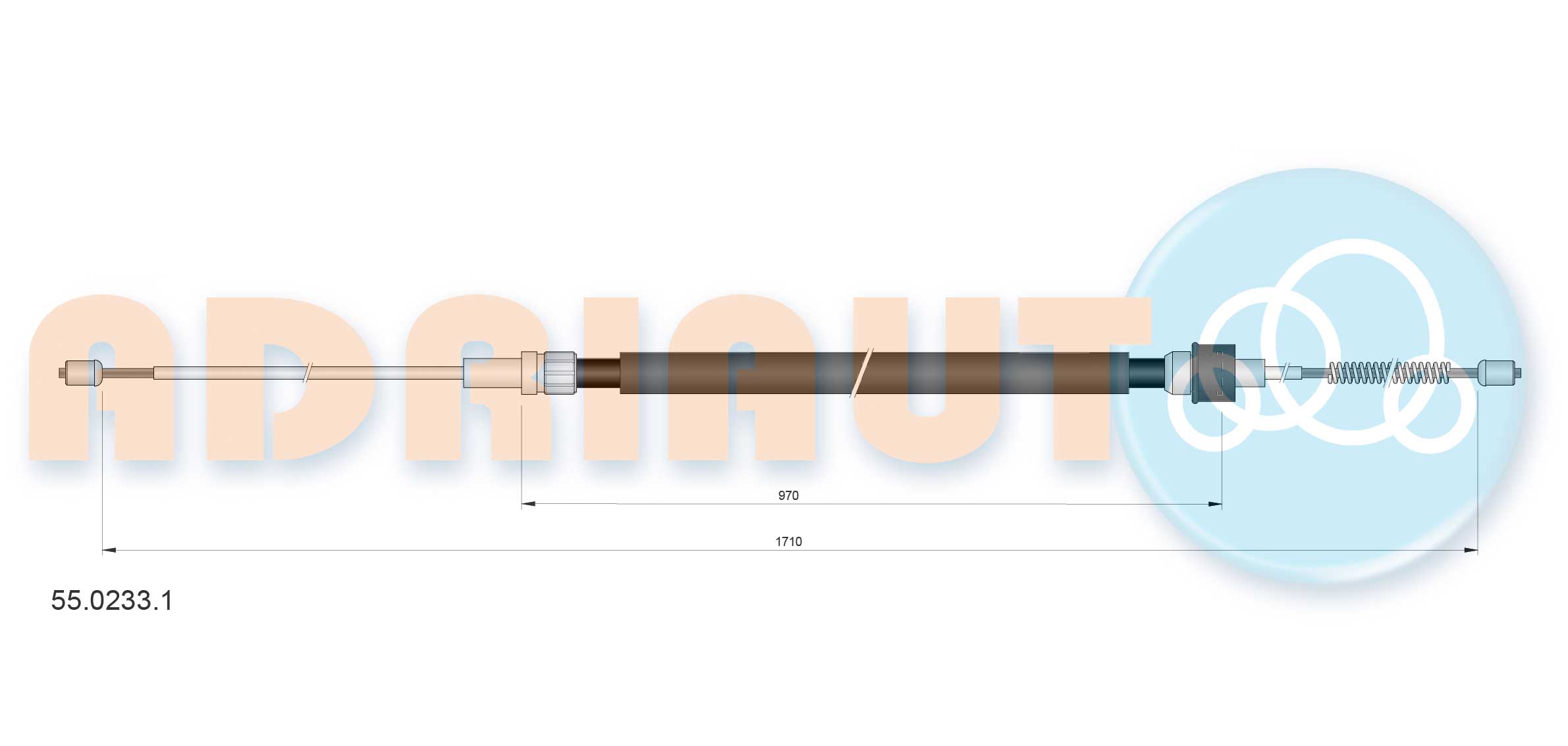 Cable Pull, parking brake (55.0233.1)