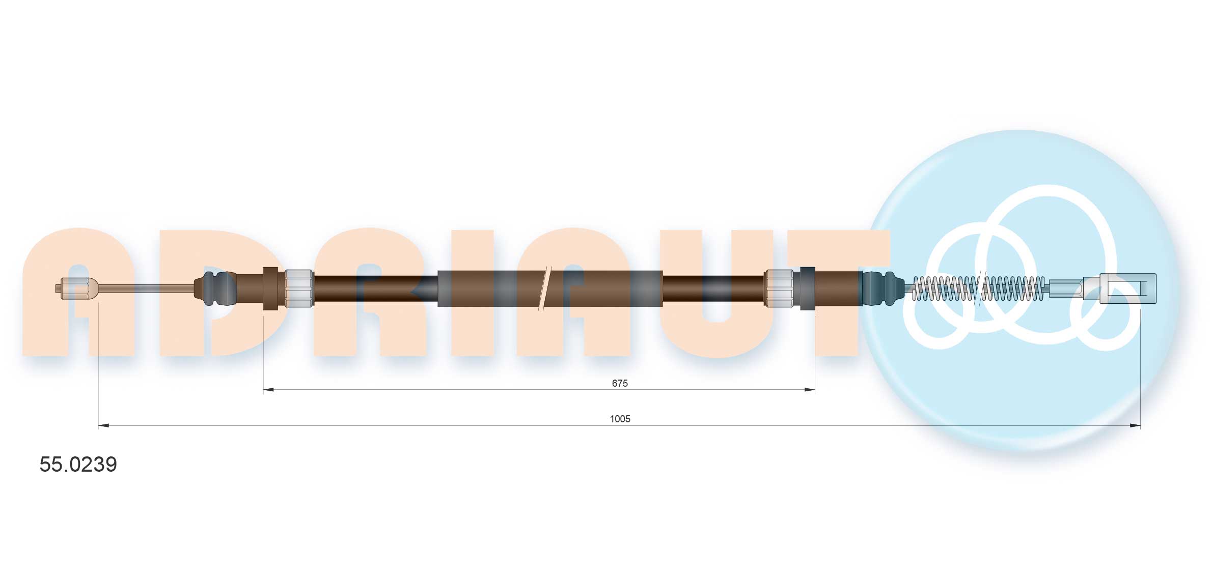 Cable Pull, parking brake (55.0239)