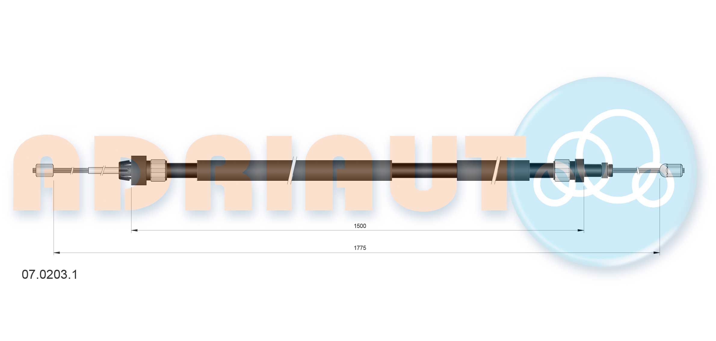 Cable Pull, parking brake (07.0203.1)