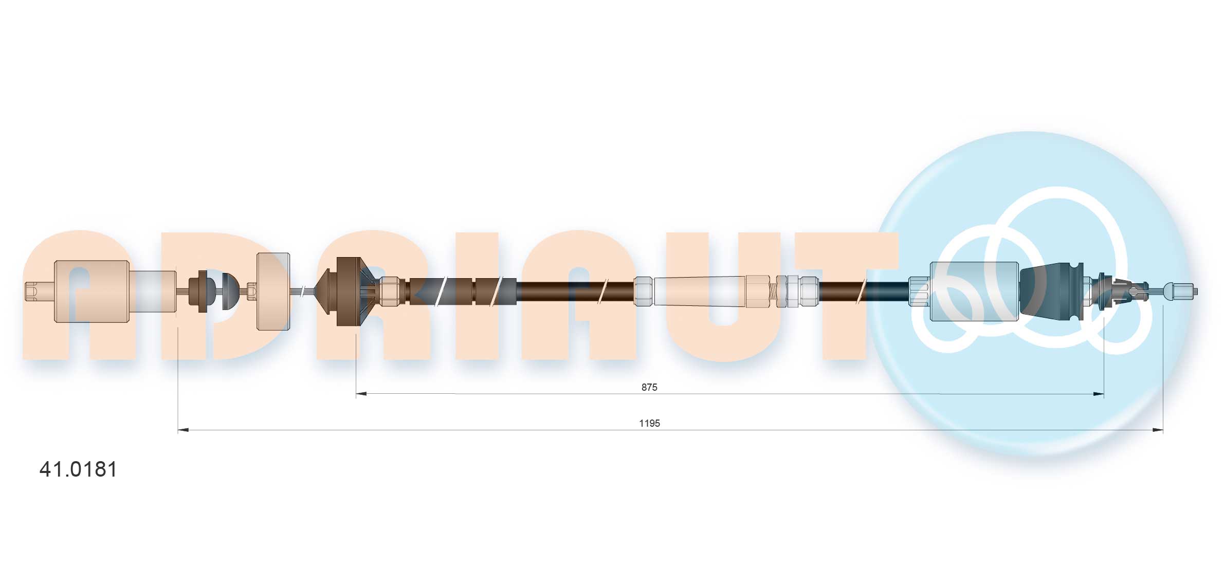 Cable Pull, clutch control (41.0181)
