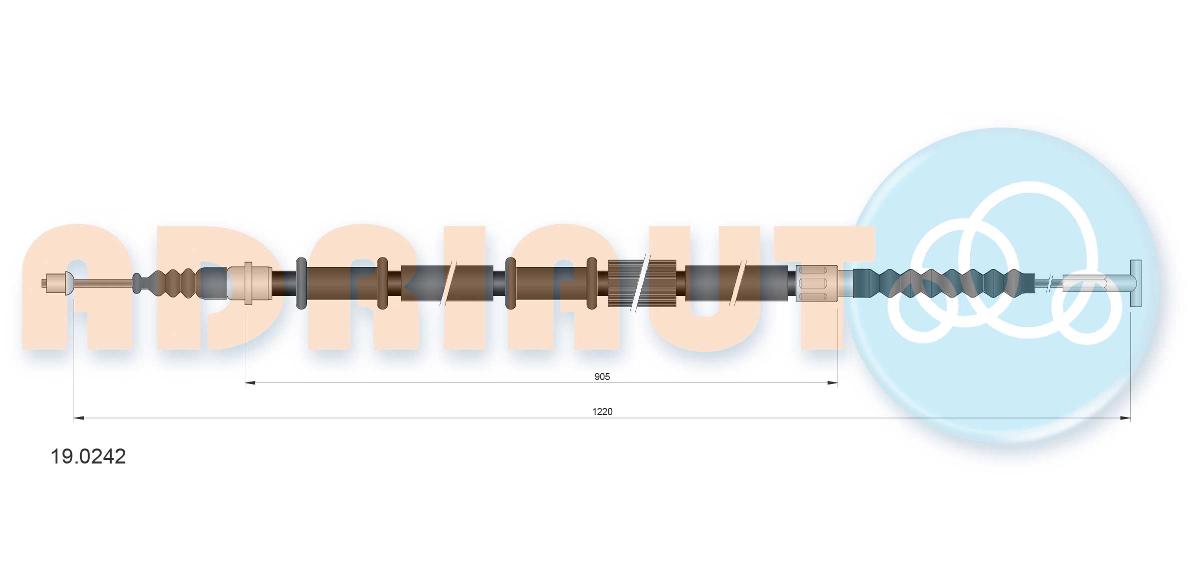 Cable Pull, parking brake (19.0242)