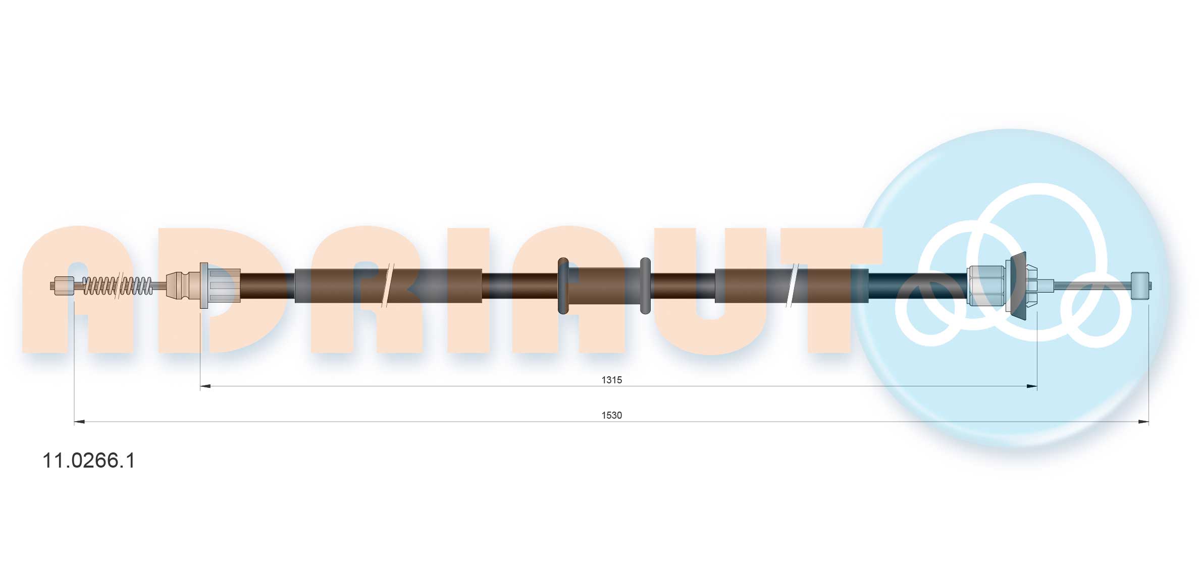 Cable Pull, parking brake (11.0266.1)