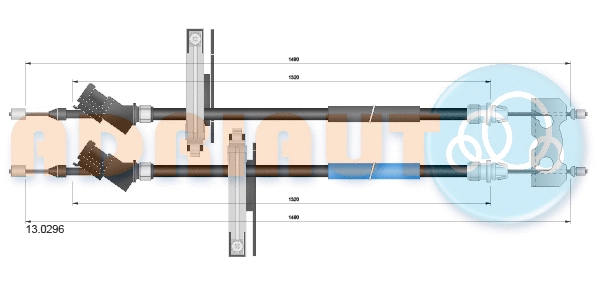 Cable Pull, parking brake (13.0296)