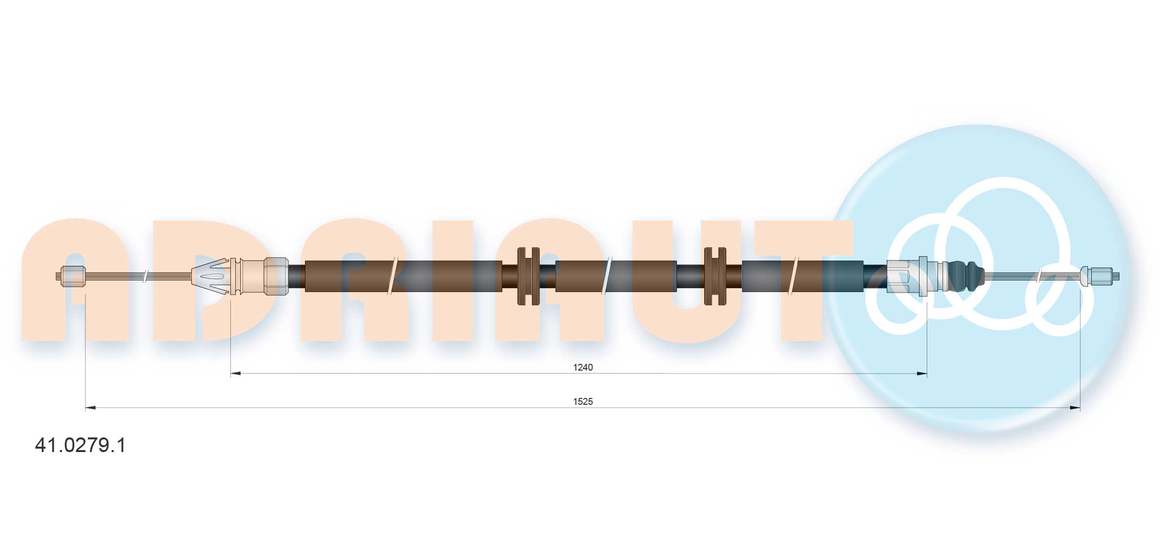 Cable Pull, parking brake (41.0279.1)