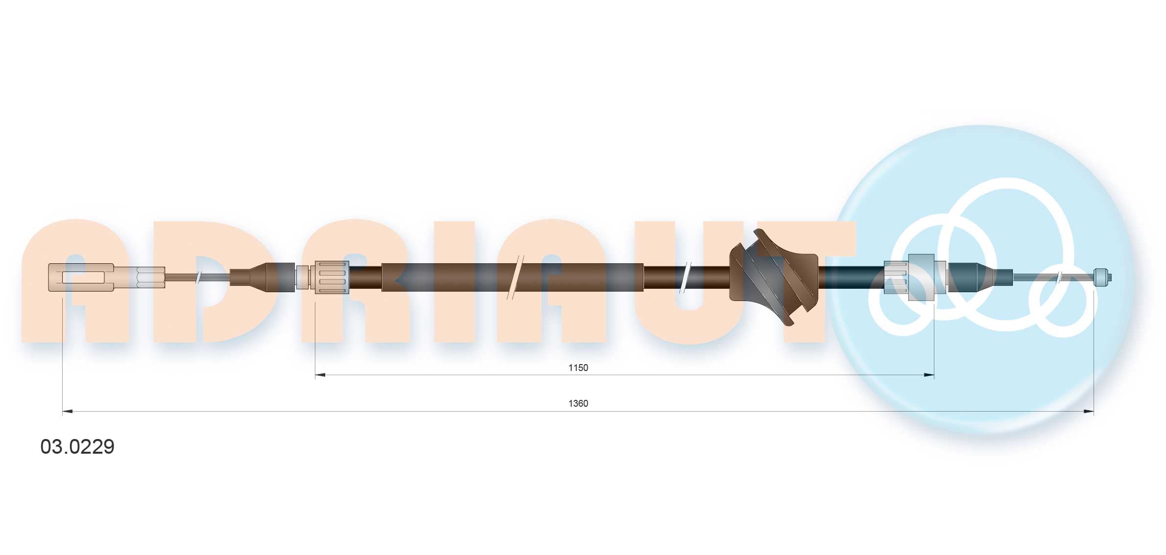 Cable Pull, parking brake (03.0229)