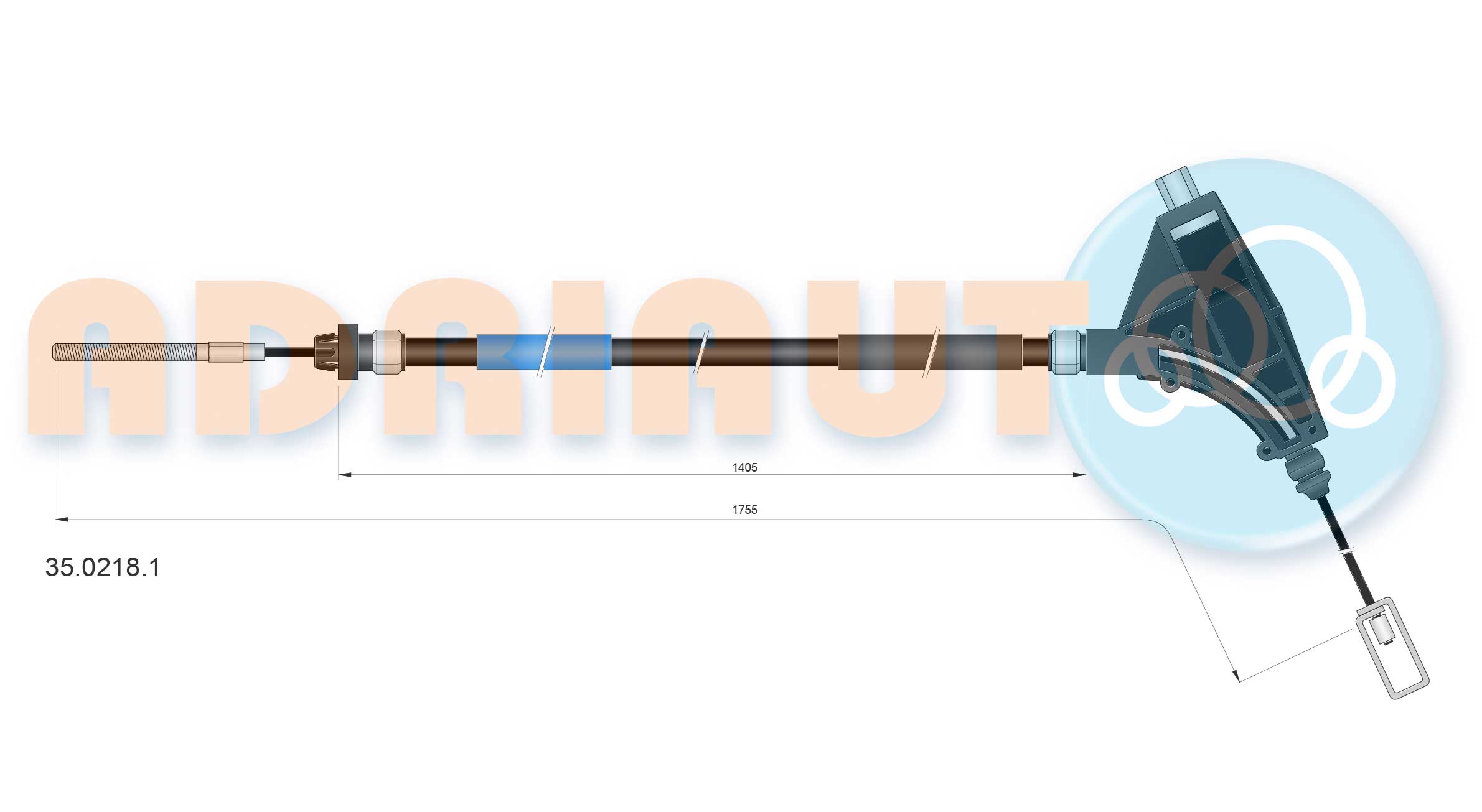 Cable Pull, parking brake (35.0218.1)