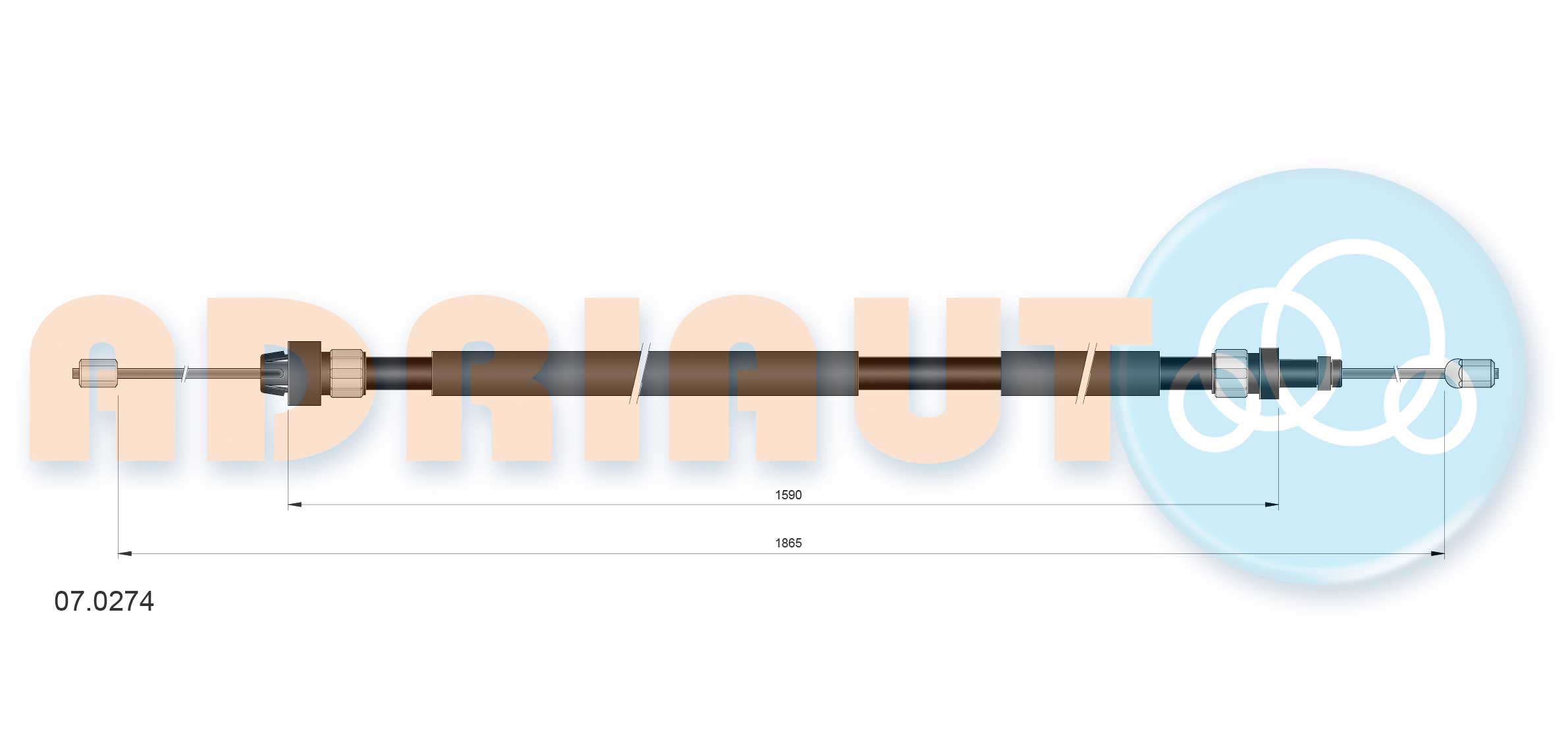 Cable Pull, parking brake (07.0274)