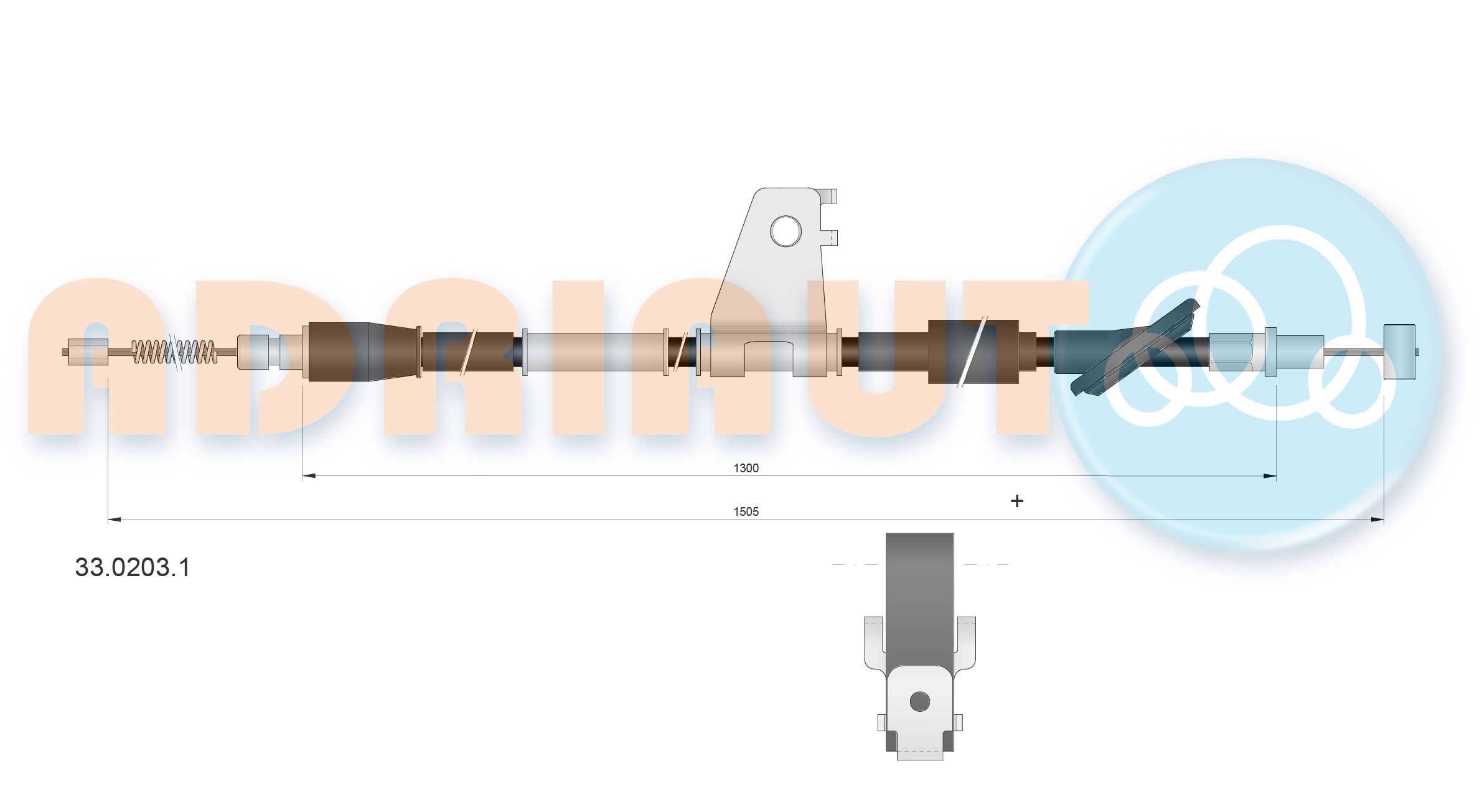 Cable Pull, parking brake (33.0203.1)