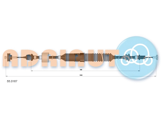 Cable Pull, clutch control (55.0167)