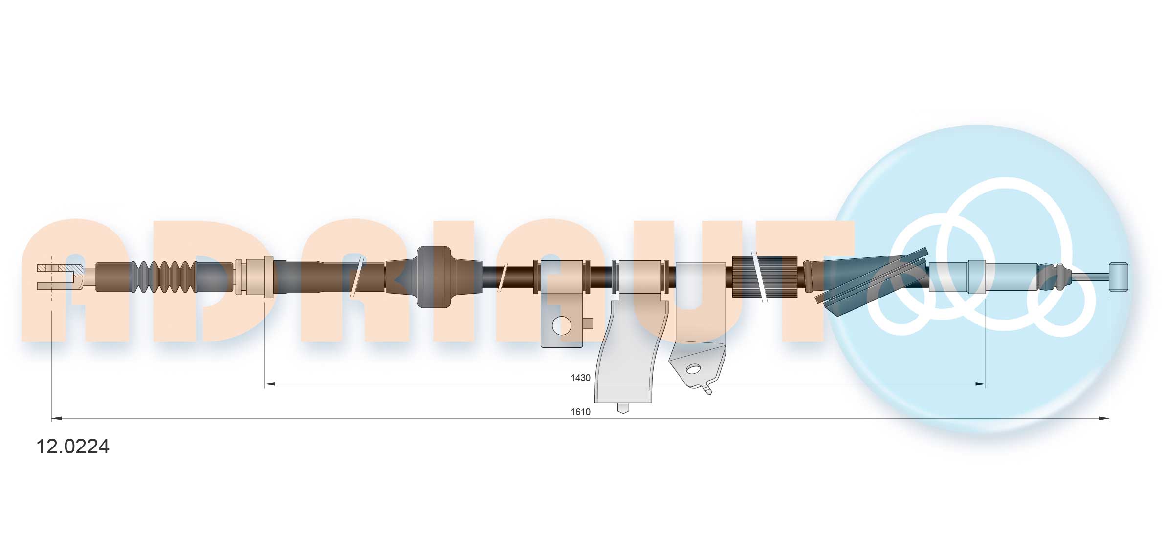Cable Pull, parking brake (12.0224)