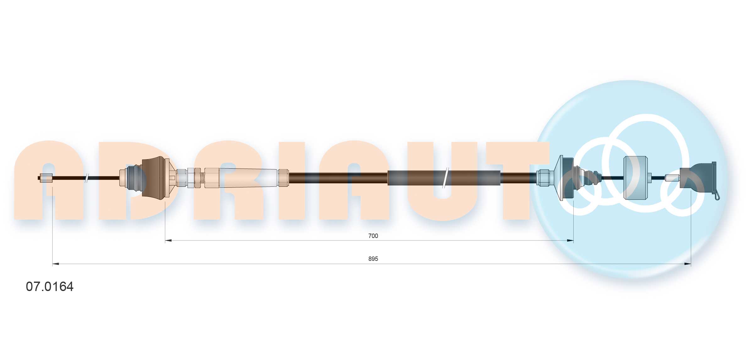 Cable Pull, clutch control (07.0164)