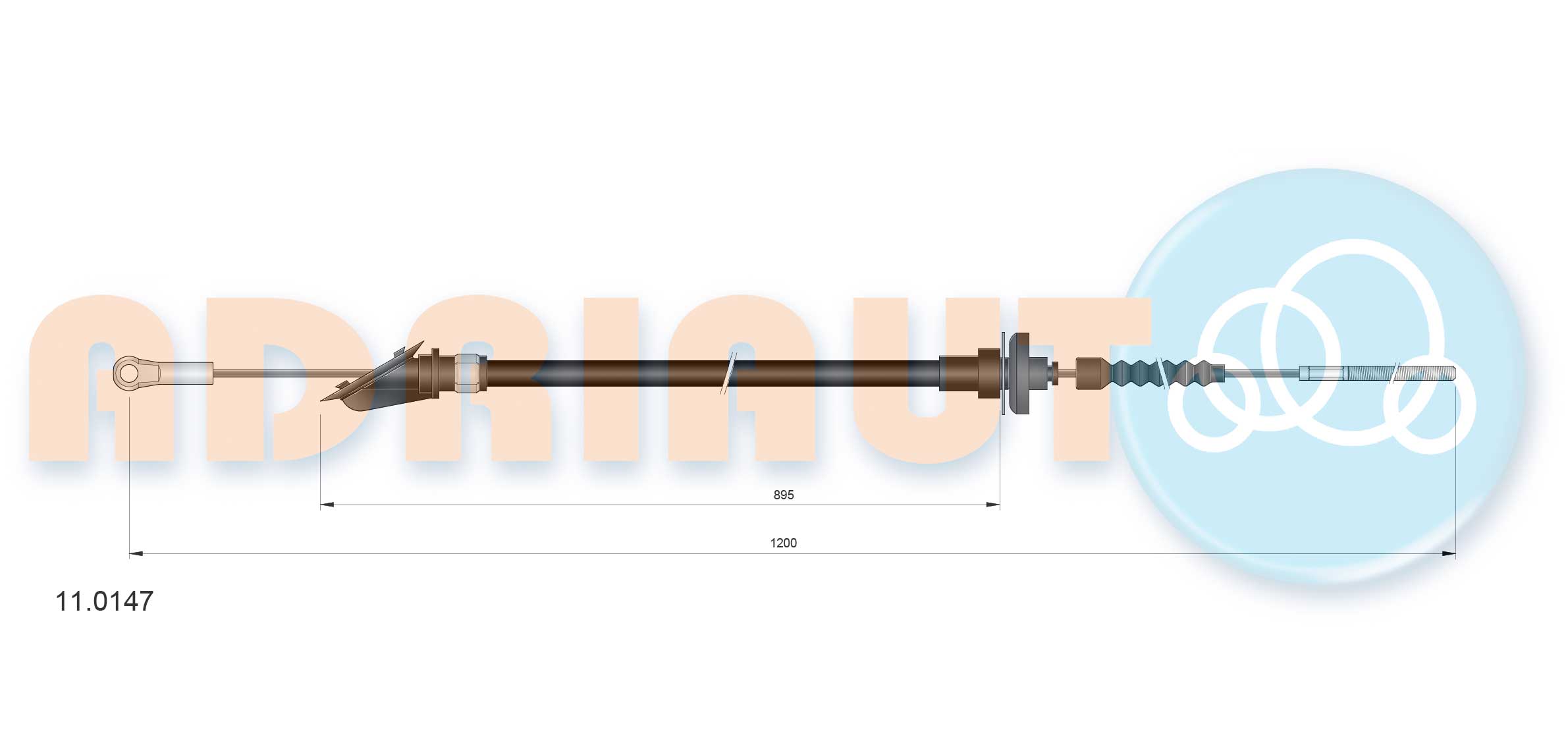Cable Pull, clutch control (11.0147)