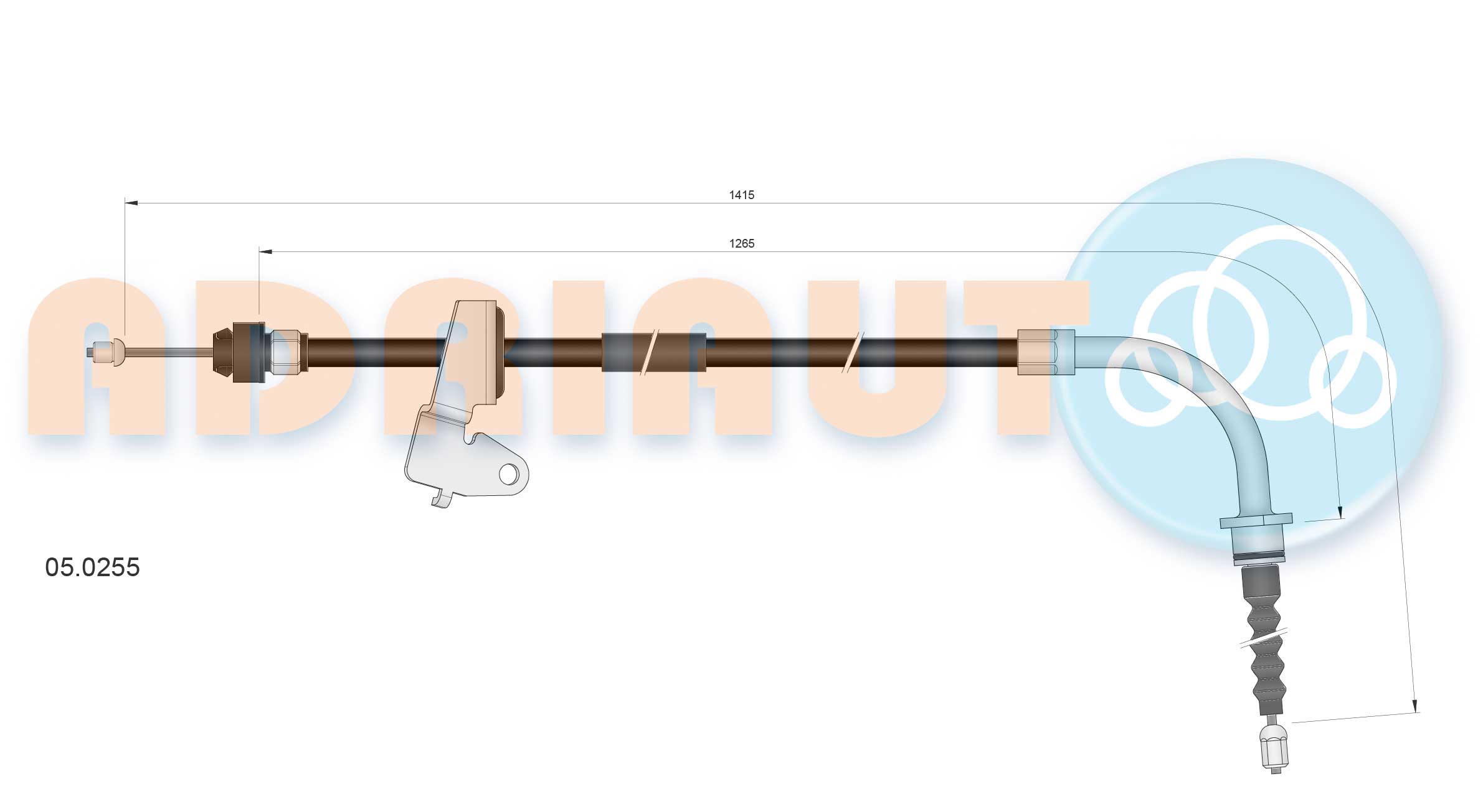 Cable Pull, parking brake (05.0255)
