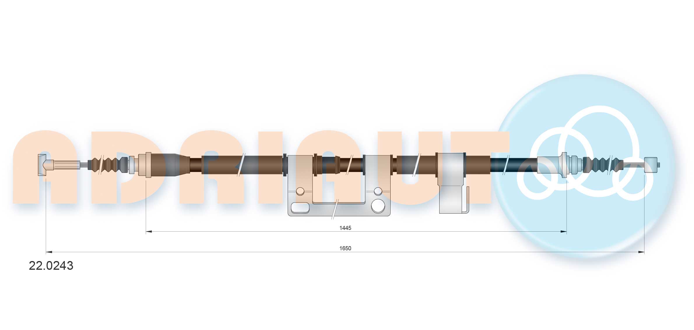 Cable Pull, parking brake (22.0243)