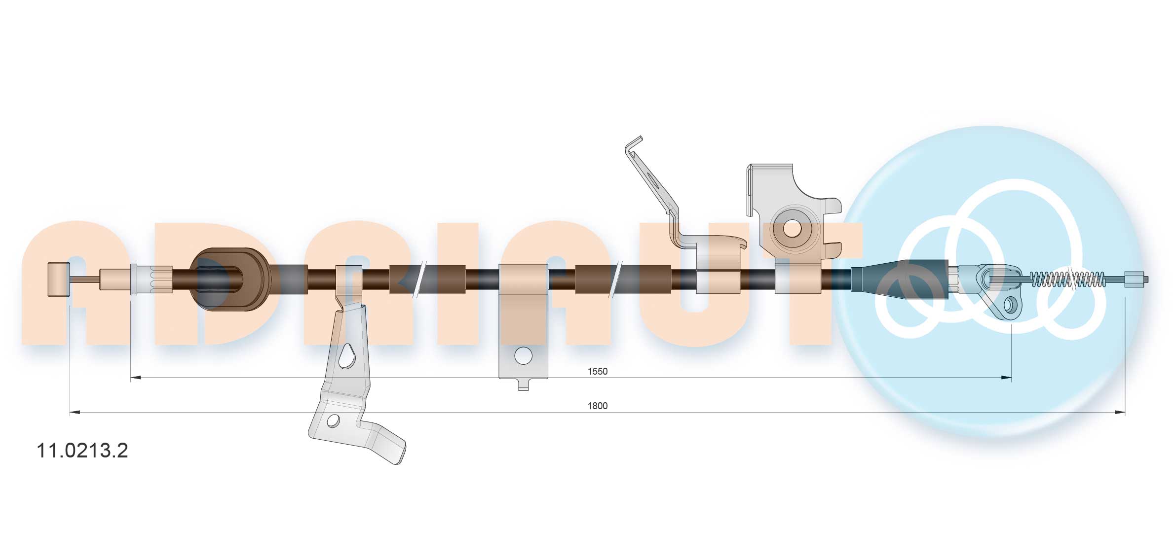 Cable Pull, parking brake (11.0213.2)