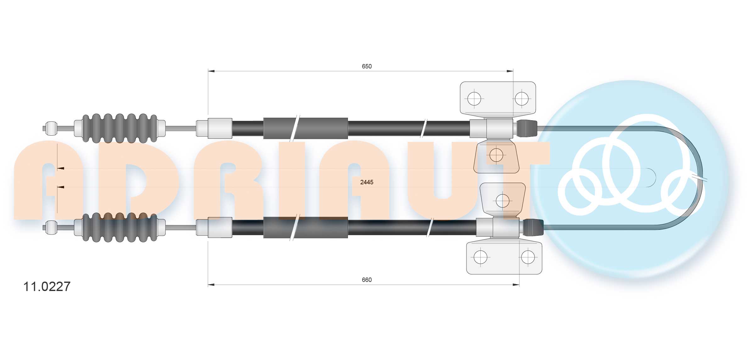 Cable Pull, parking brake (11.0227)