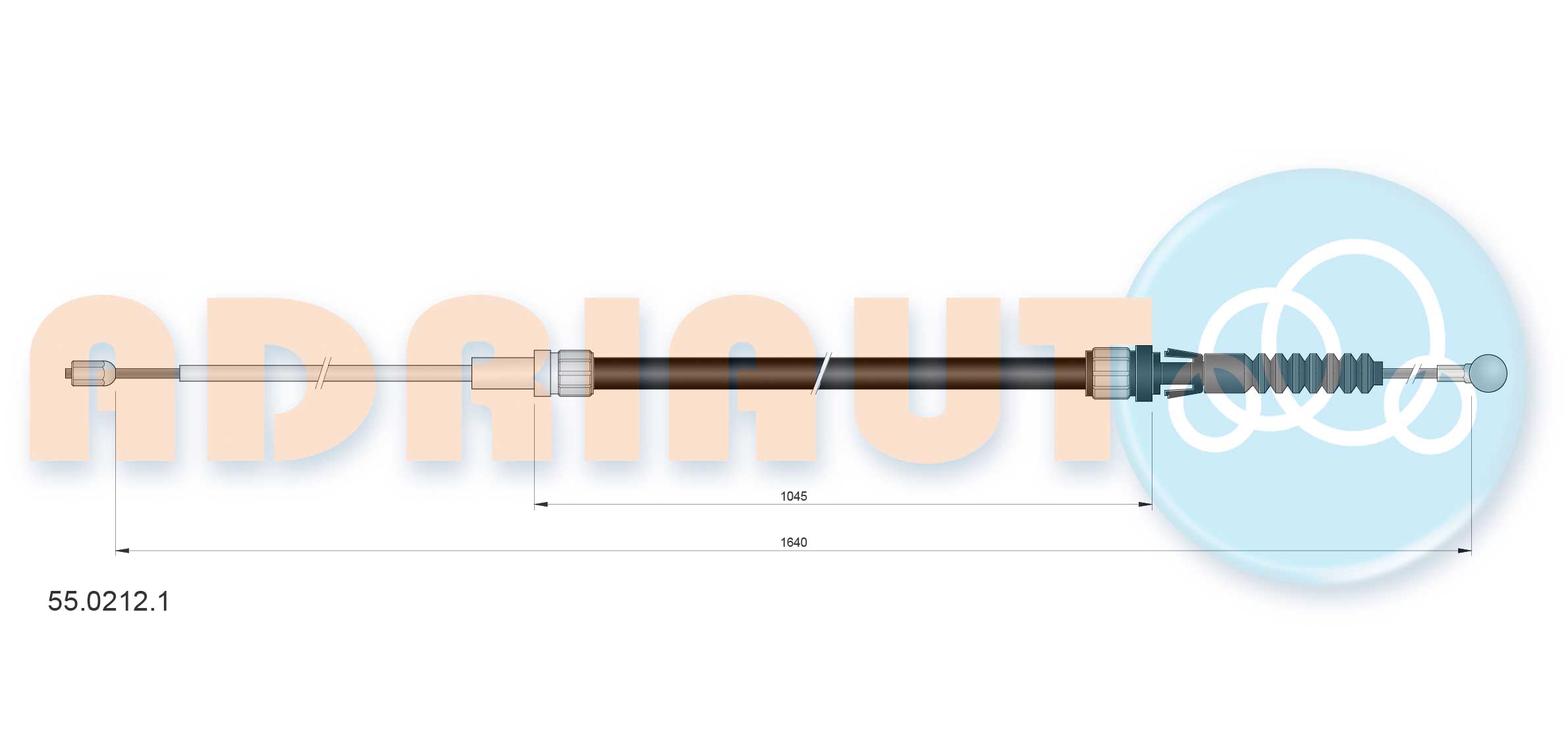 Cable Pull, parking brake (55.0212.1)