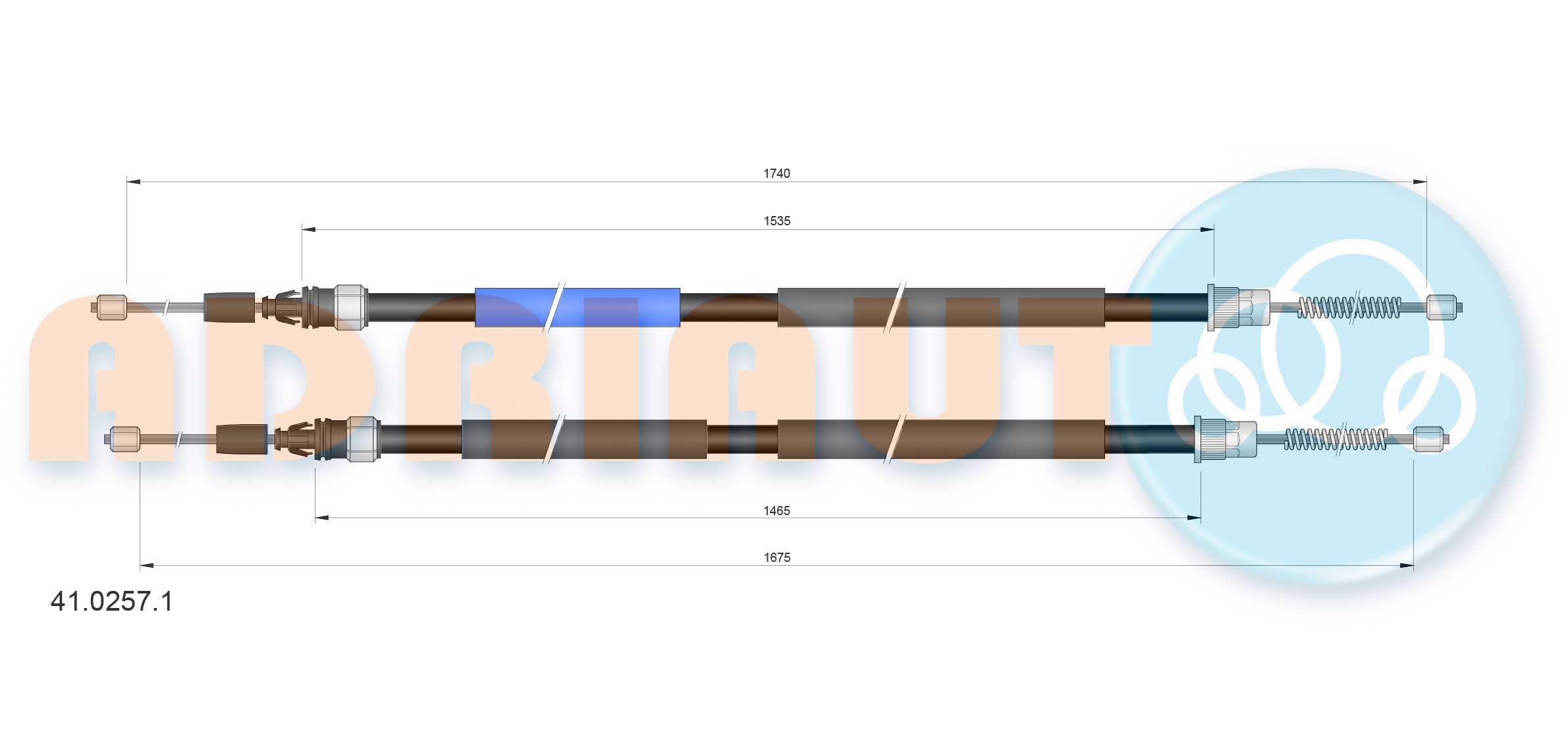 Cable Pull, parking brake (41.0257.1)