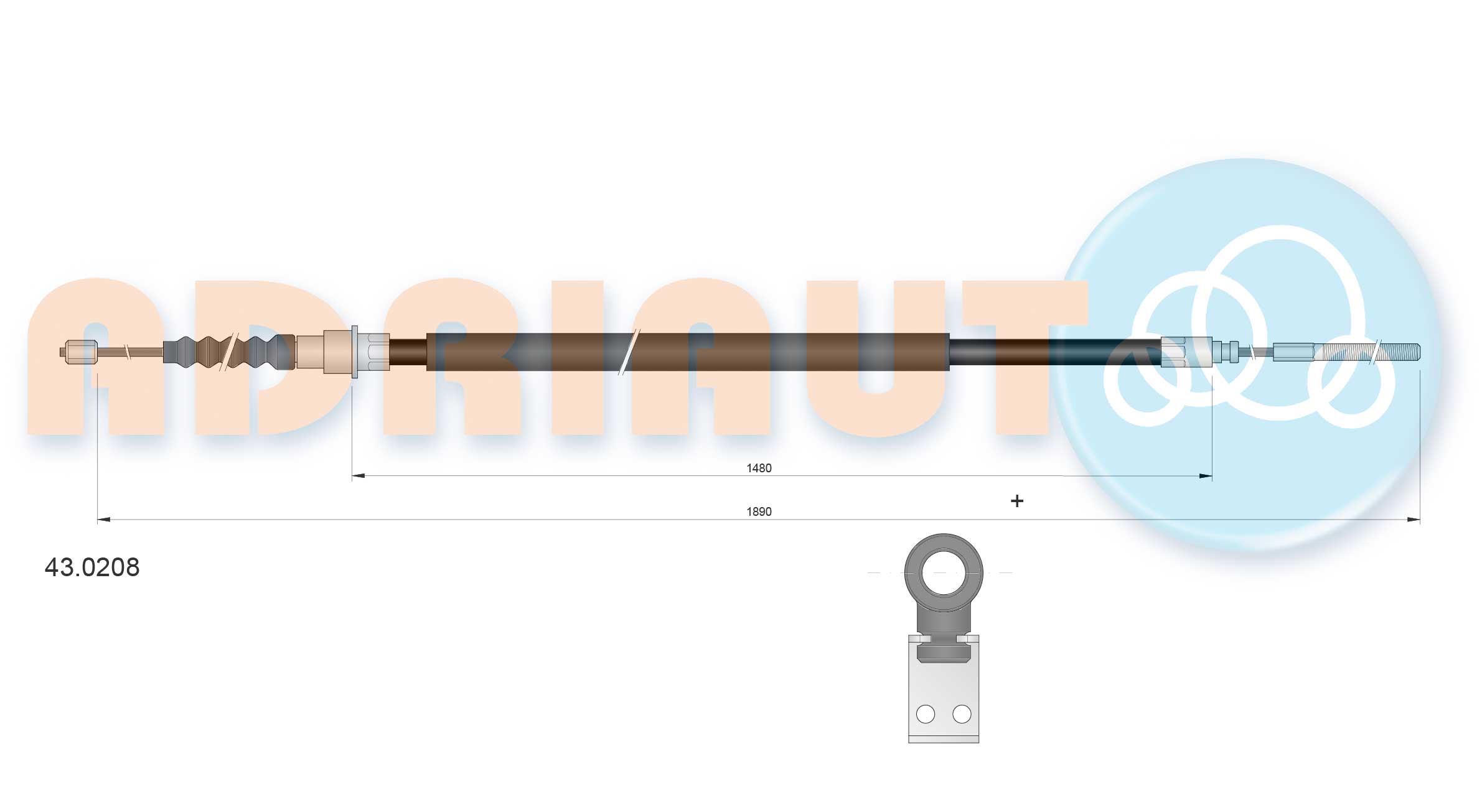 Cable Pull, parking brake (43.0208)