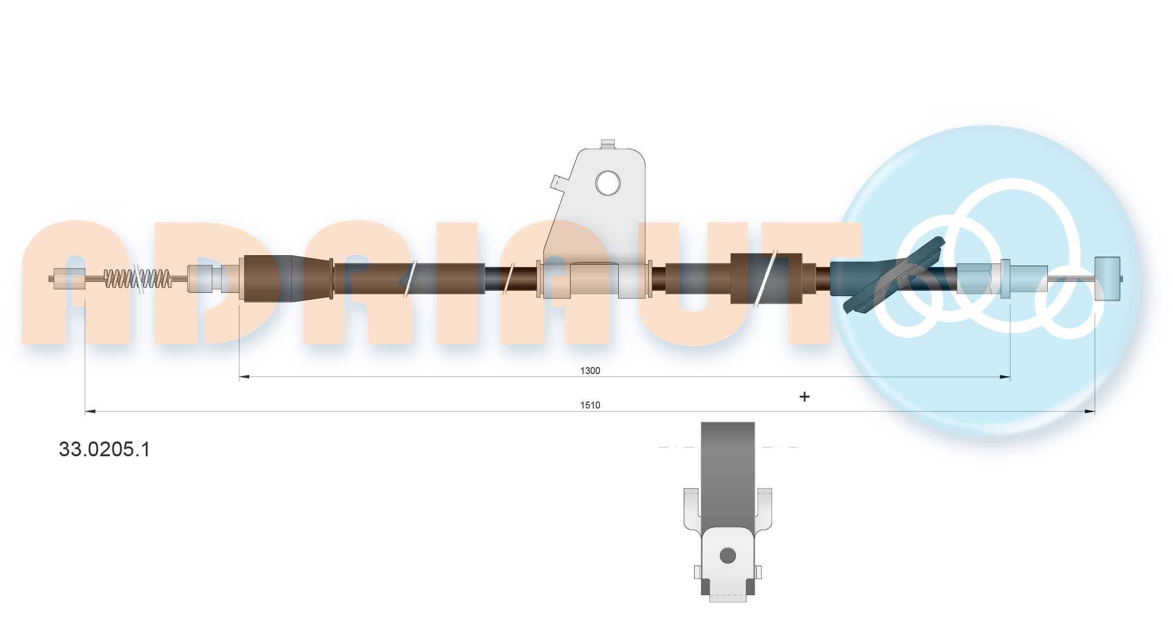 Cable Pull, parking brake (33.0205.1)