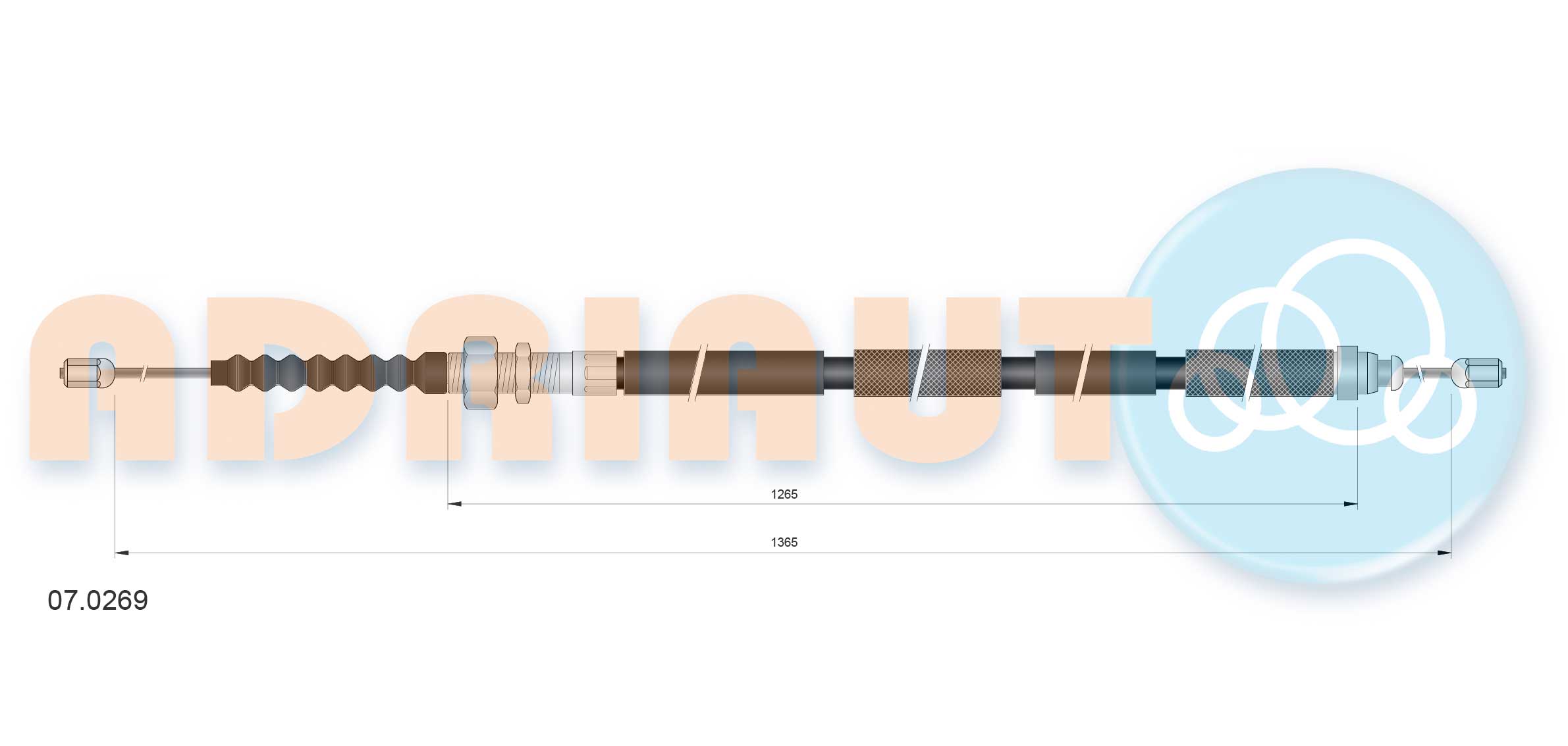 Cable Pull, parking brake (07.0269)