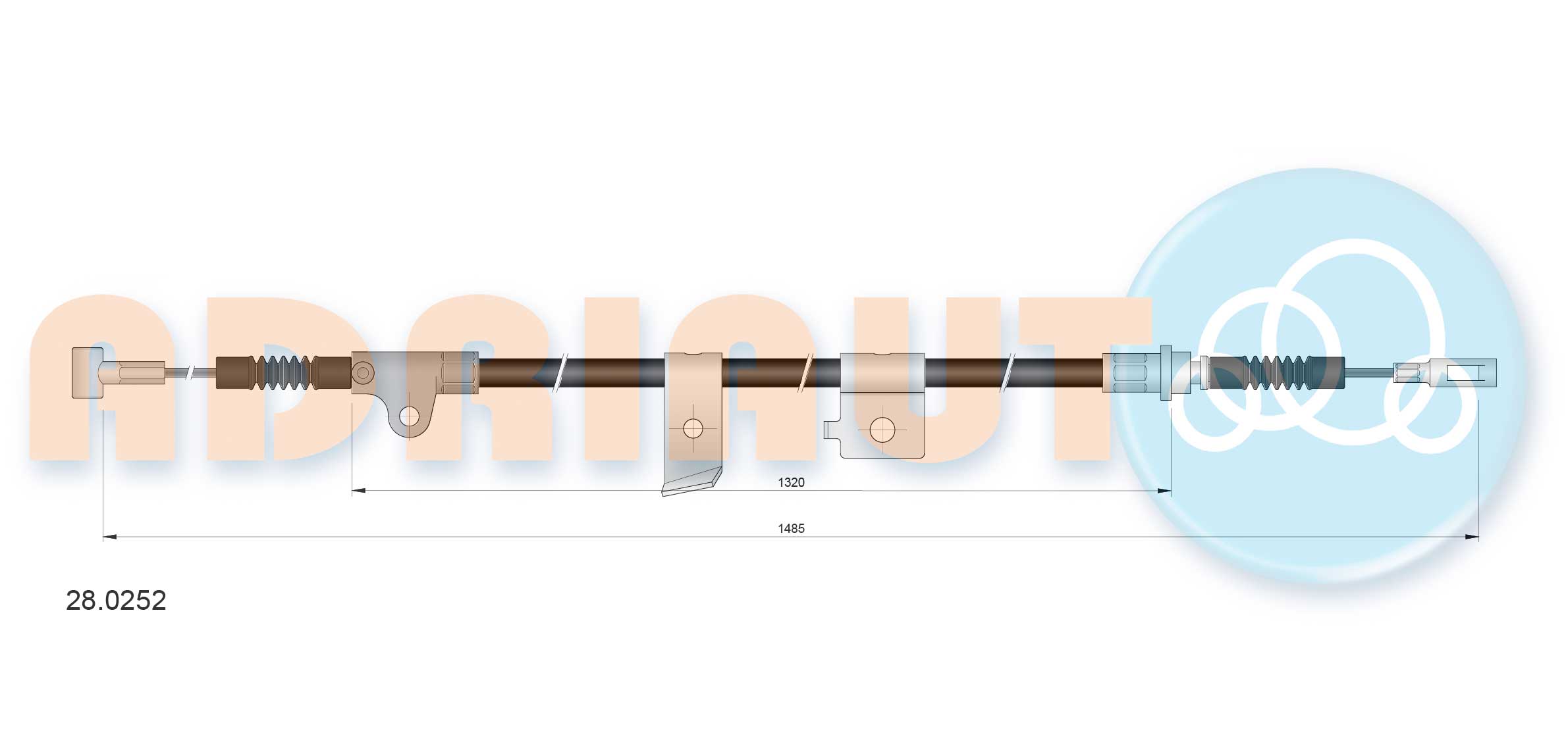 Cable Pull, parking brake (28.0252)