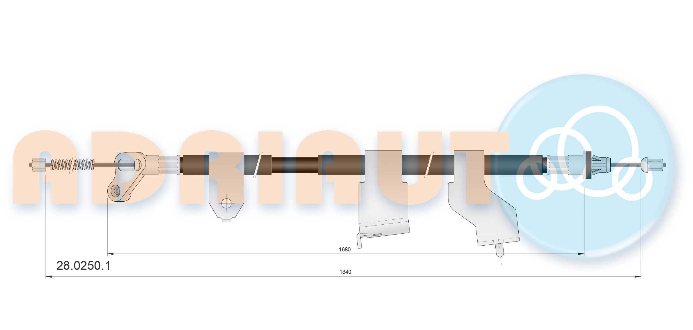 Cable Pull, parking brake (28.0250.1)