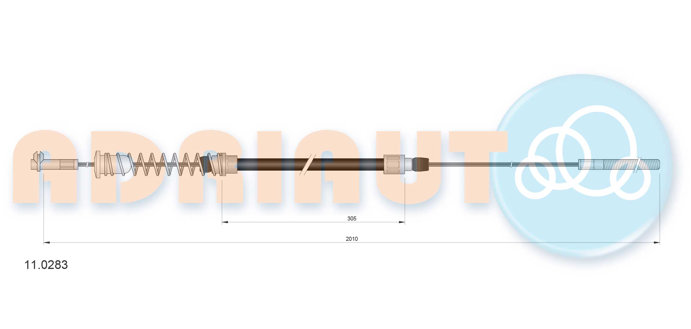 Cable Pull, parking brake (11.0283)
