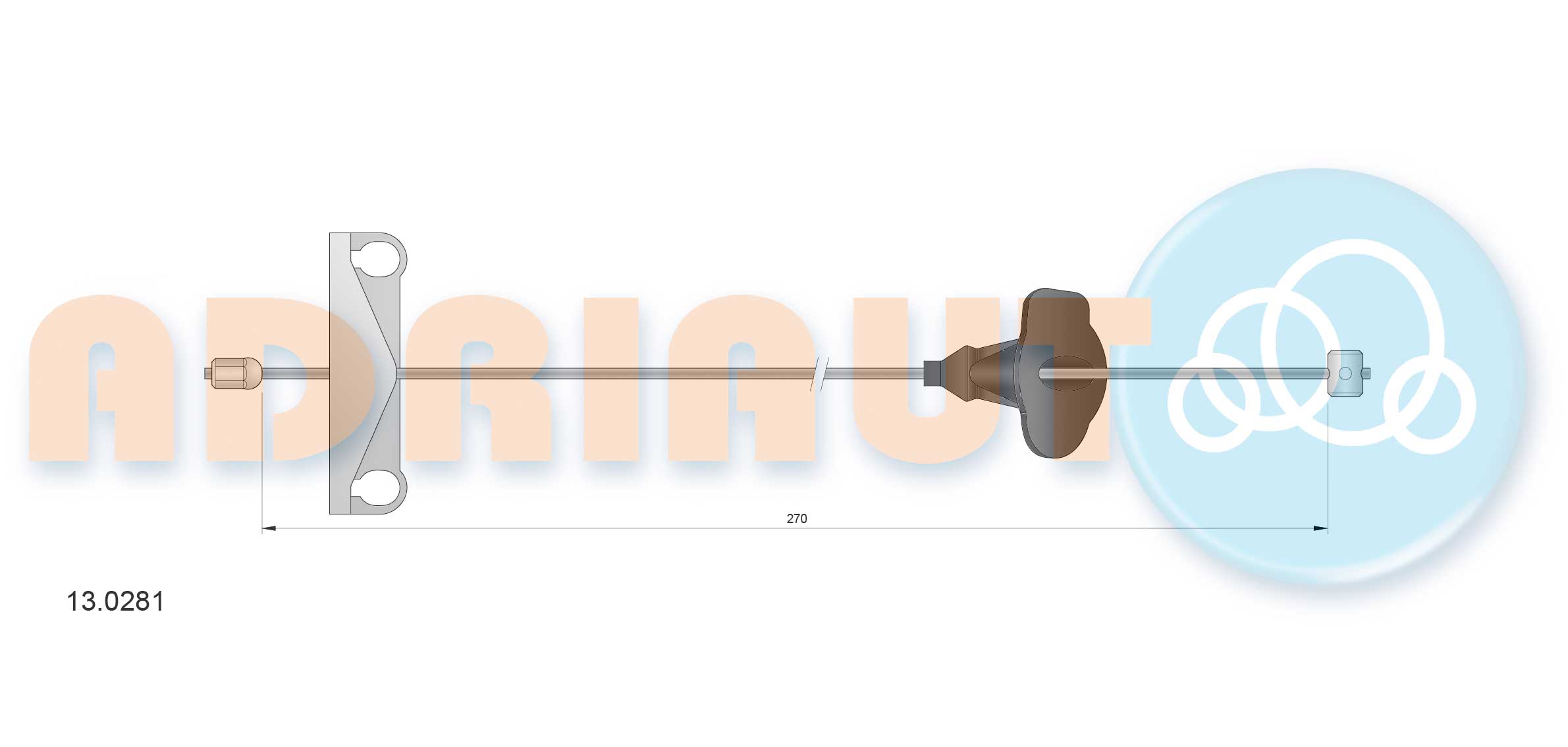 Cable Pull, parking brake (13.0281)