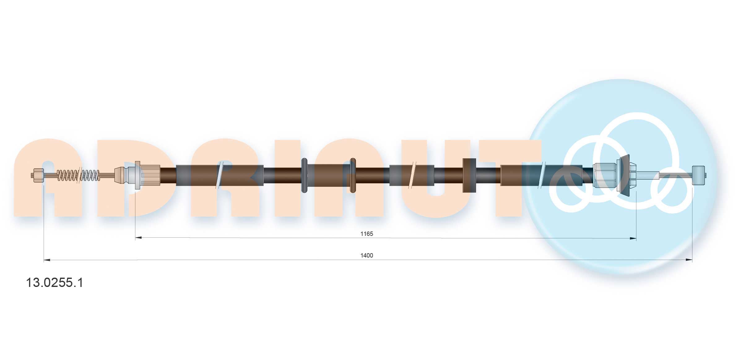 Cable Pull, parking brake (13.0255.1)