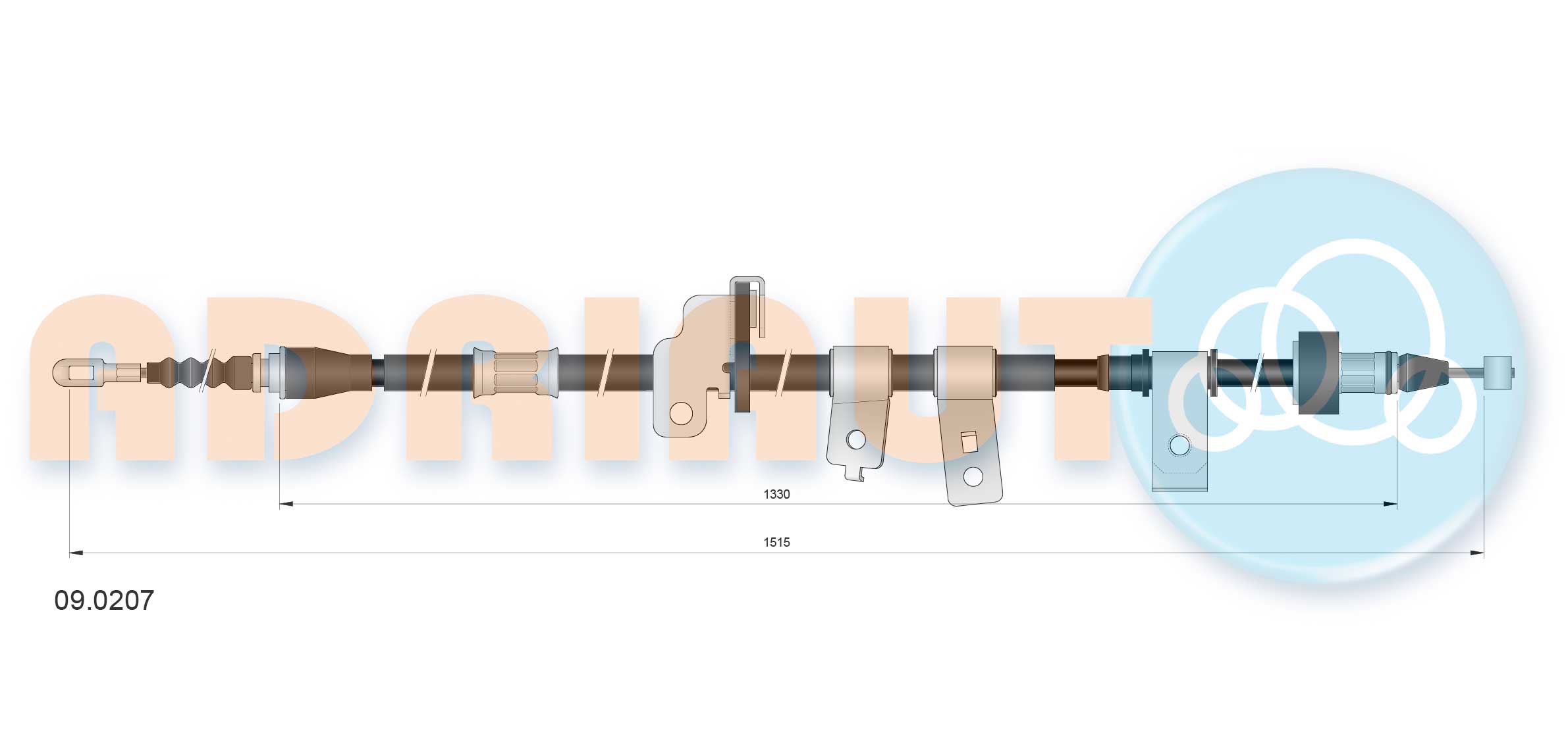 Cable Pull, parking brake (09.0207)