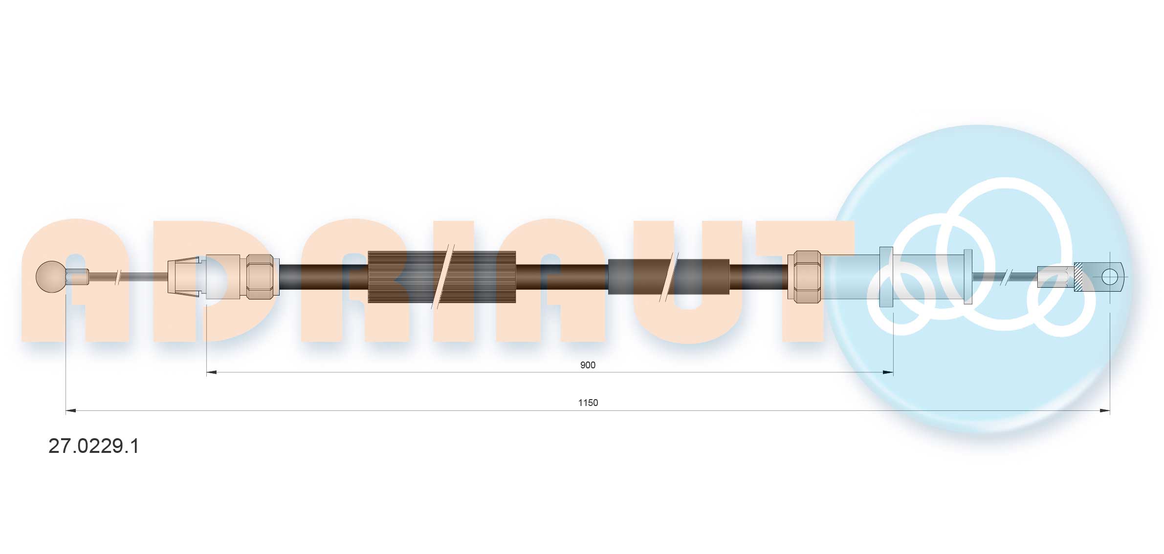 Cable Pull, parking brake (27.0229.1)