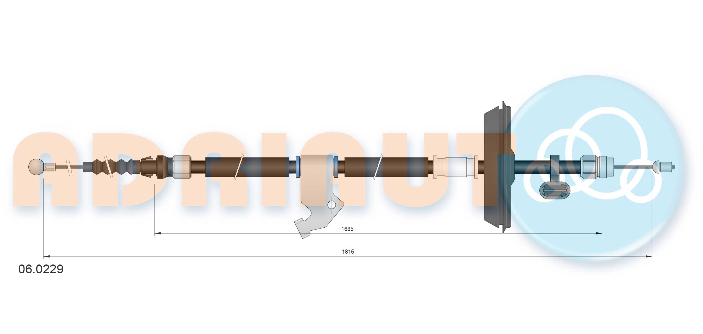 Cable Pull, parking brake (06.0229)