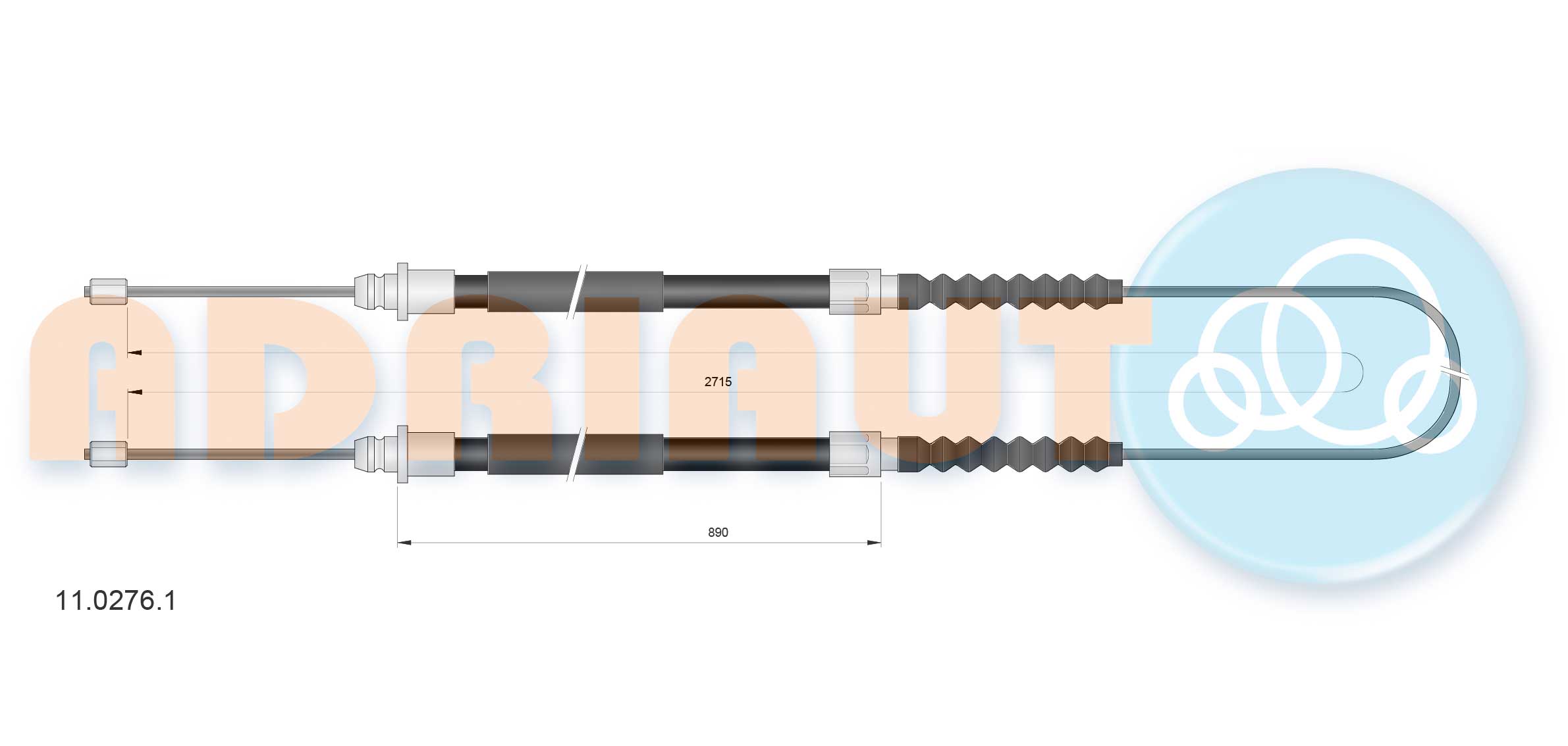 Cable Pull, parking brake (11.0276.1)