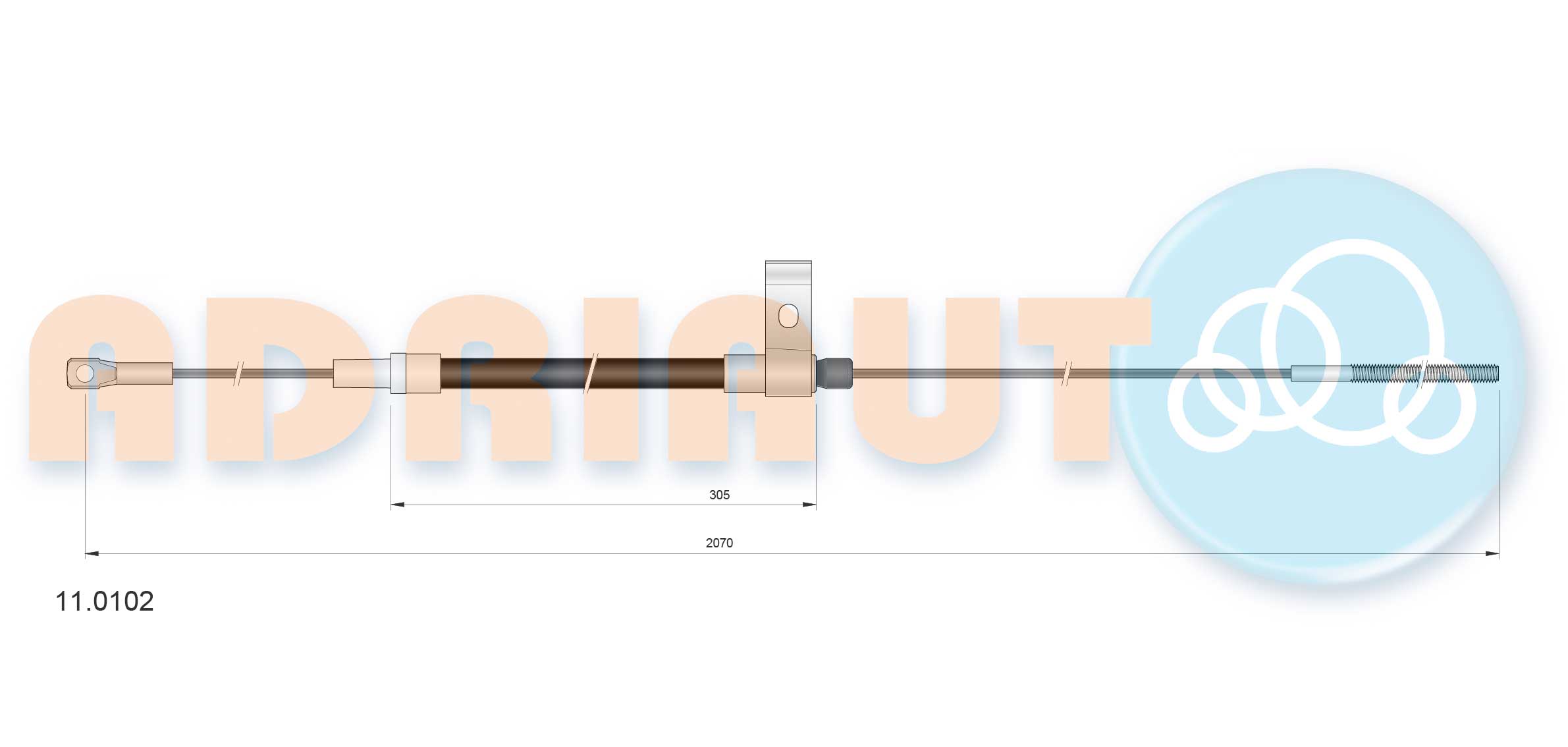 Cable Pull, clutch control (11.0102)