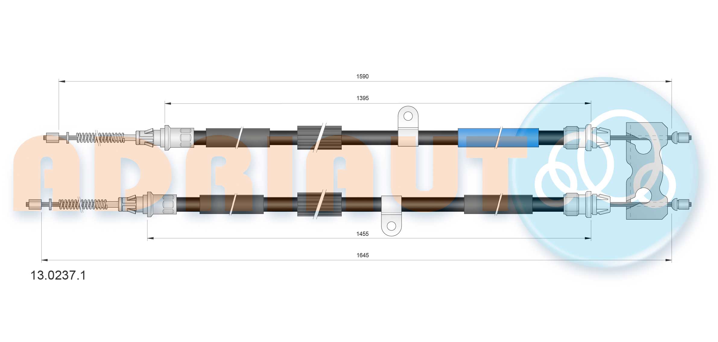 Cable Pull, parking brake (13.0237.1)