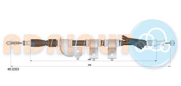 Cable Pull, parking brake (46.0203)