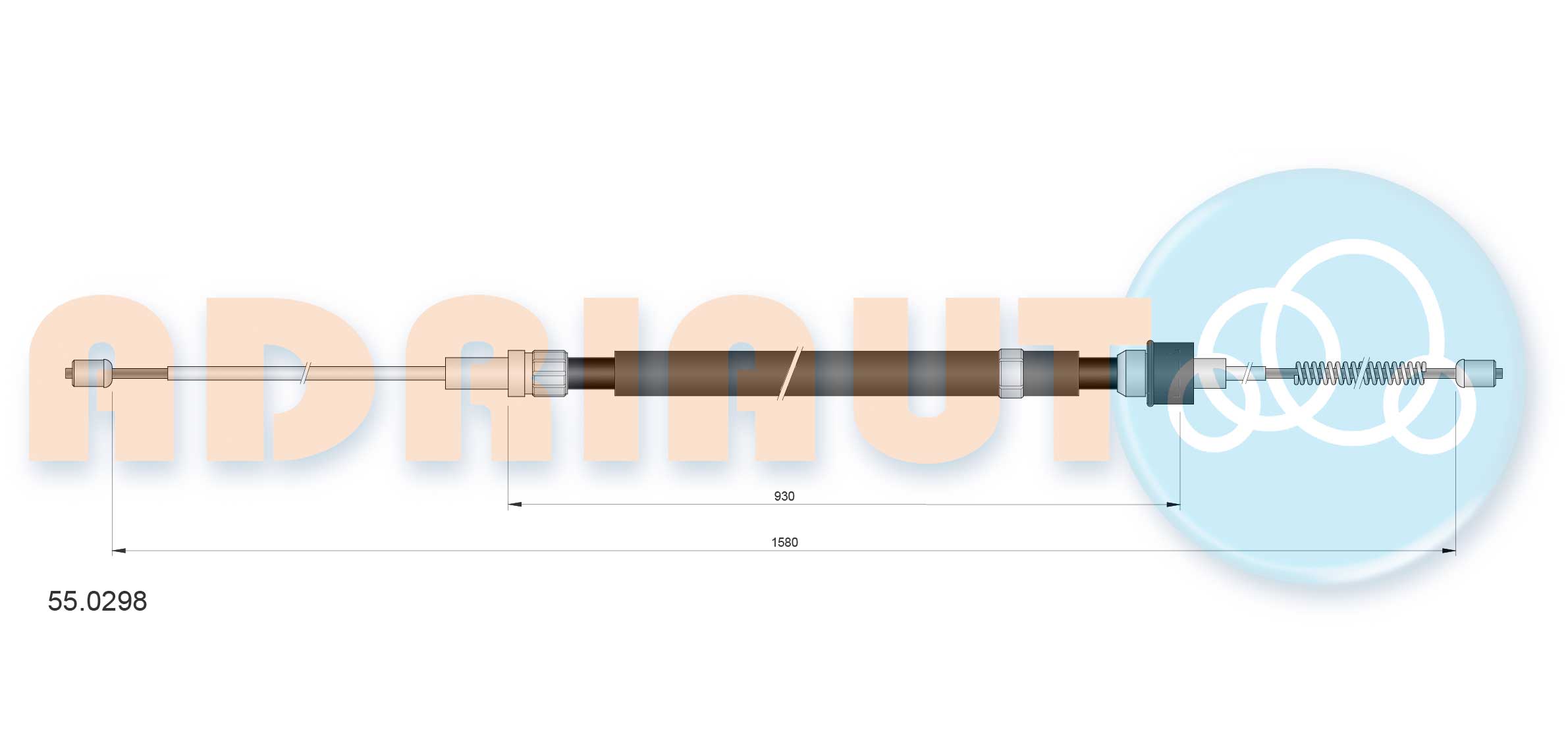 Cable Pull, parking brake (55.0298)