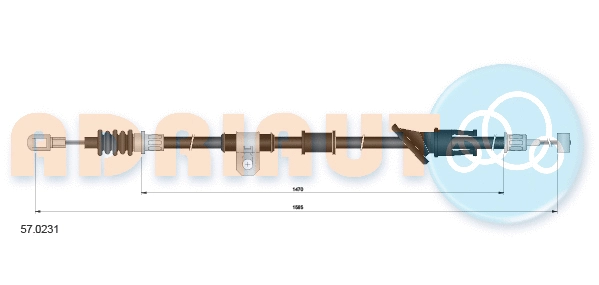 Cable Pull, parking brake (57.0231)
