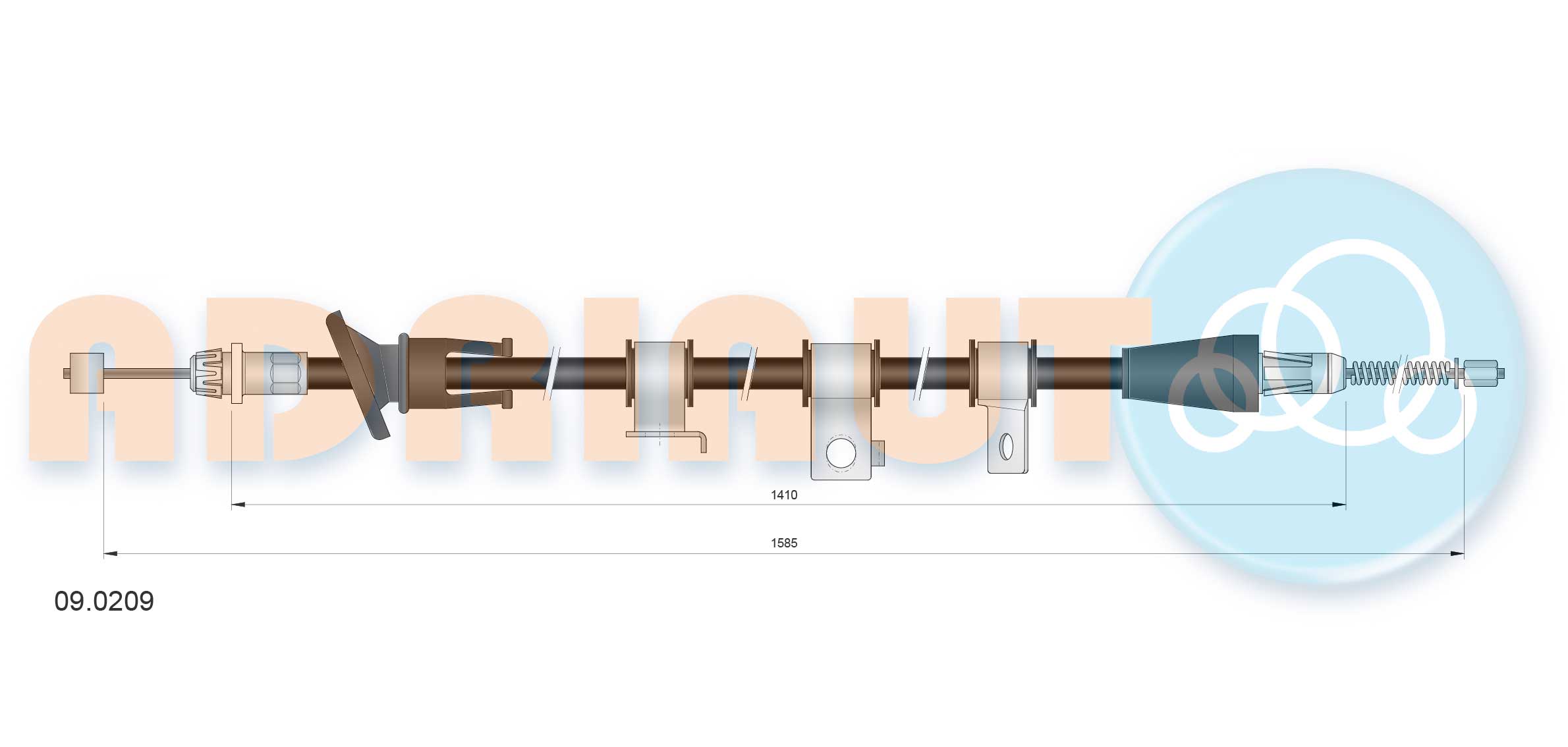 Cable Pull, parking brake (09.0209)