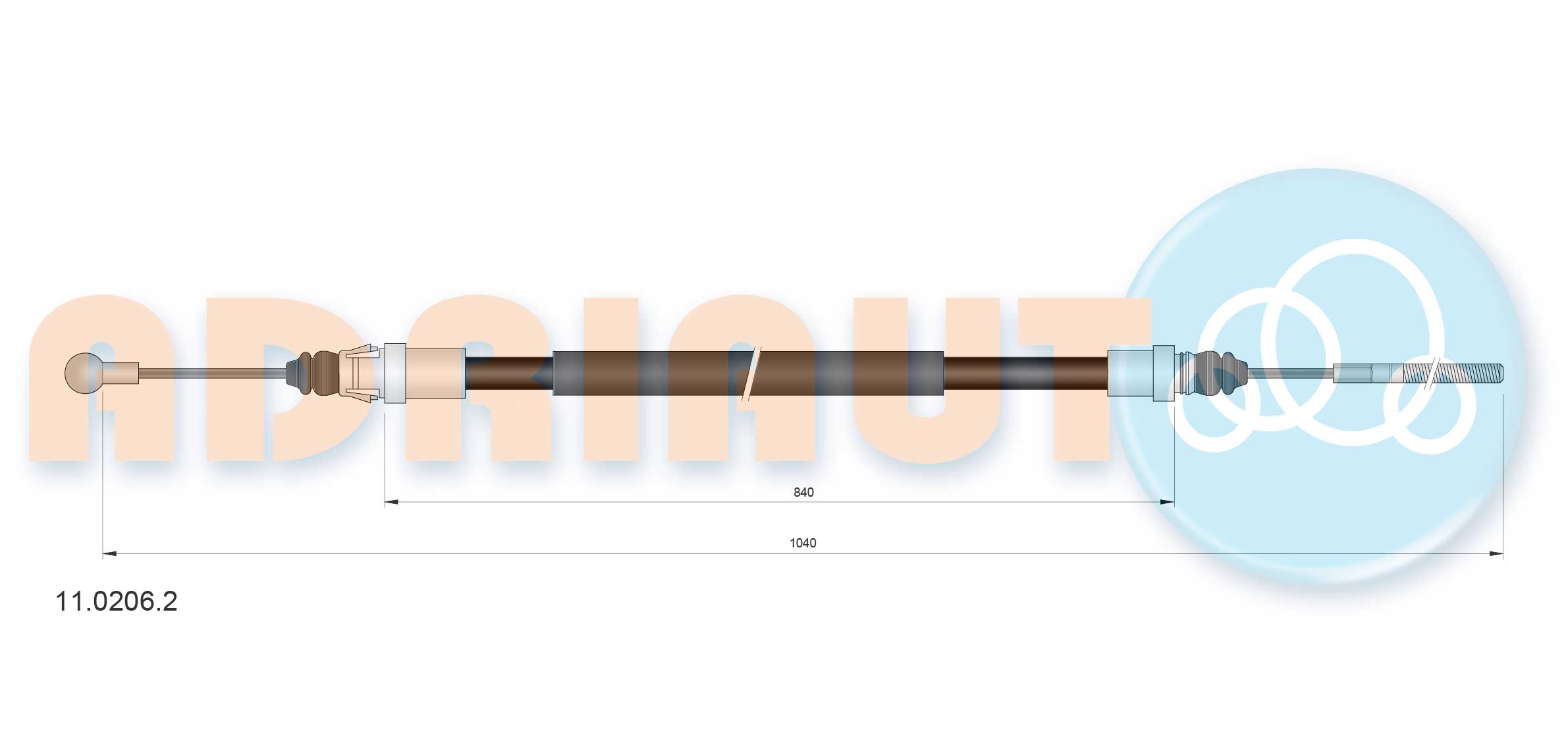 Cable Pull, parking brake (11.0206.2)