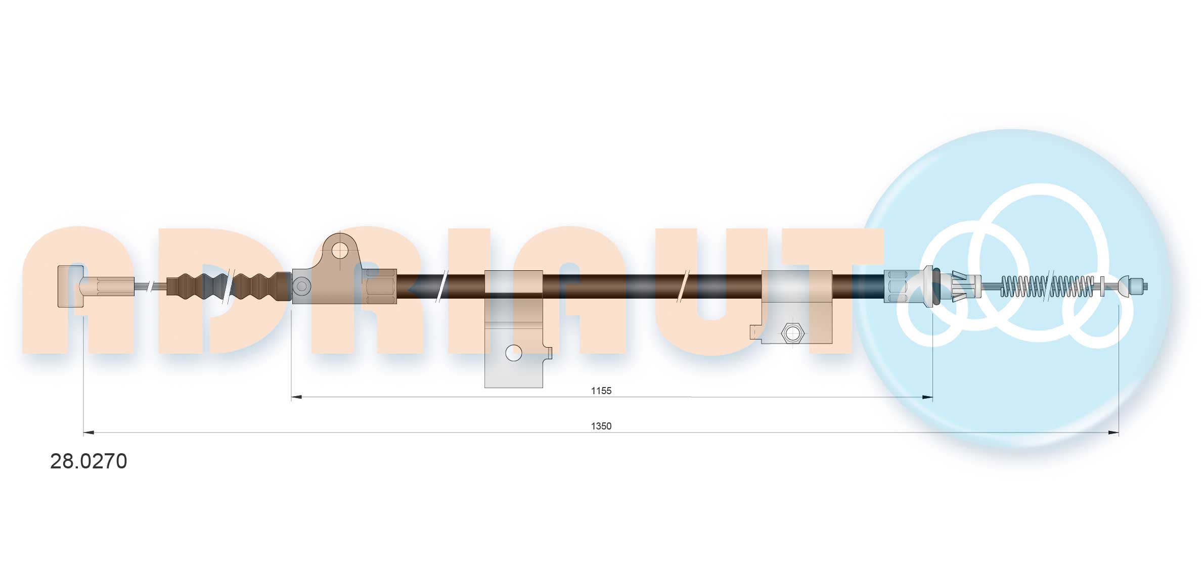 Cable Pull, parking brake (28.0270)