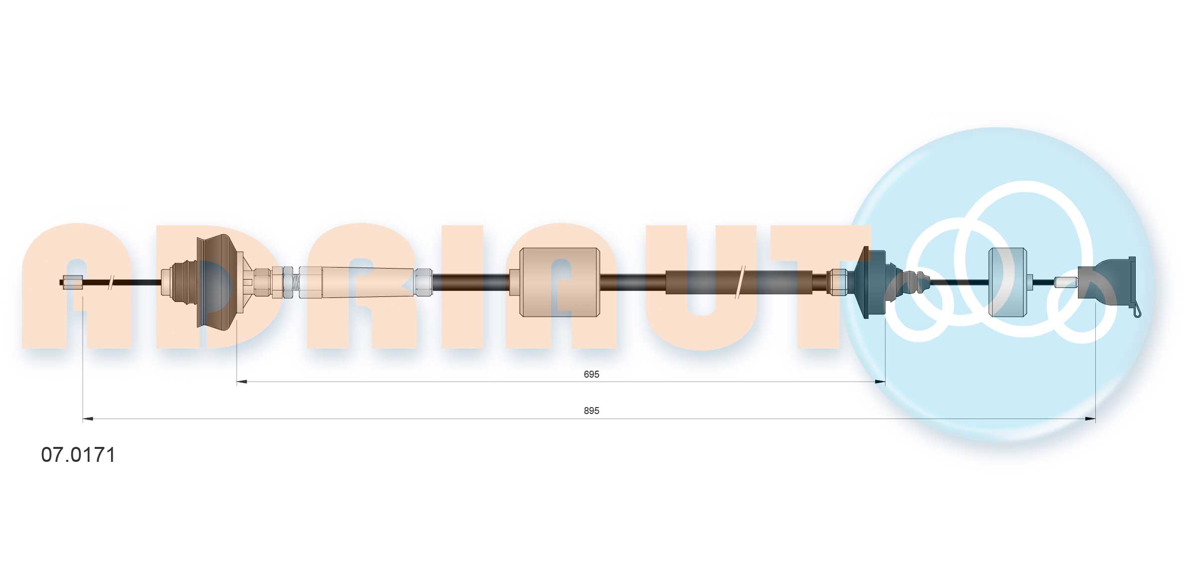 Cable Pull, clutch control (07.0171)