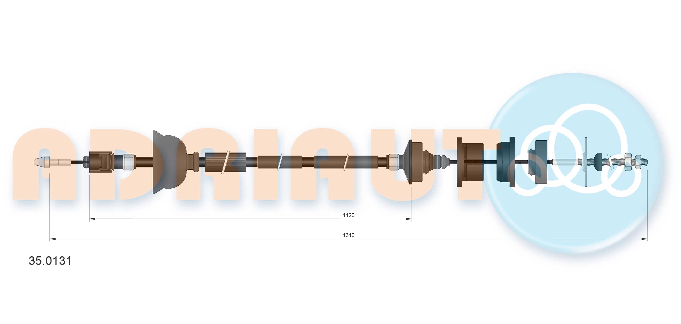 Cable Pull, clutch control (35.0131)