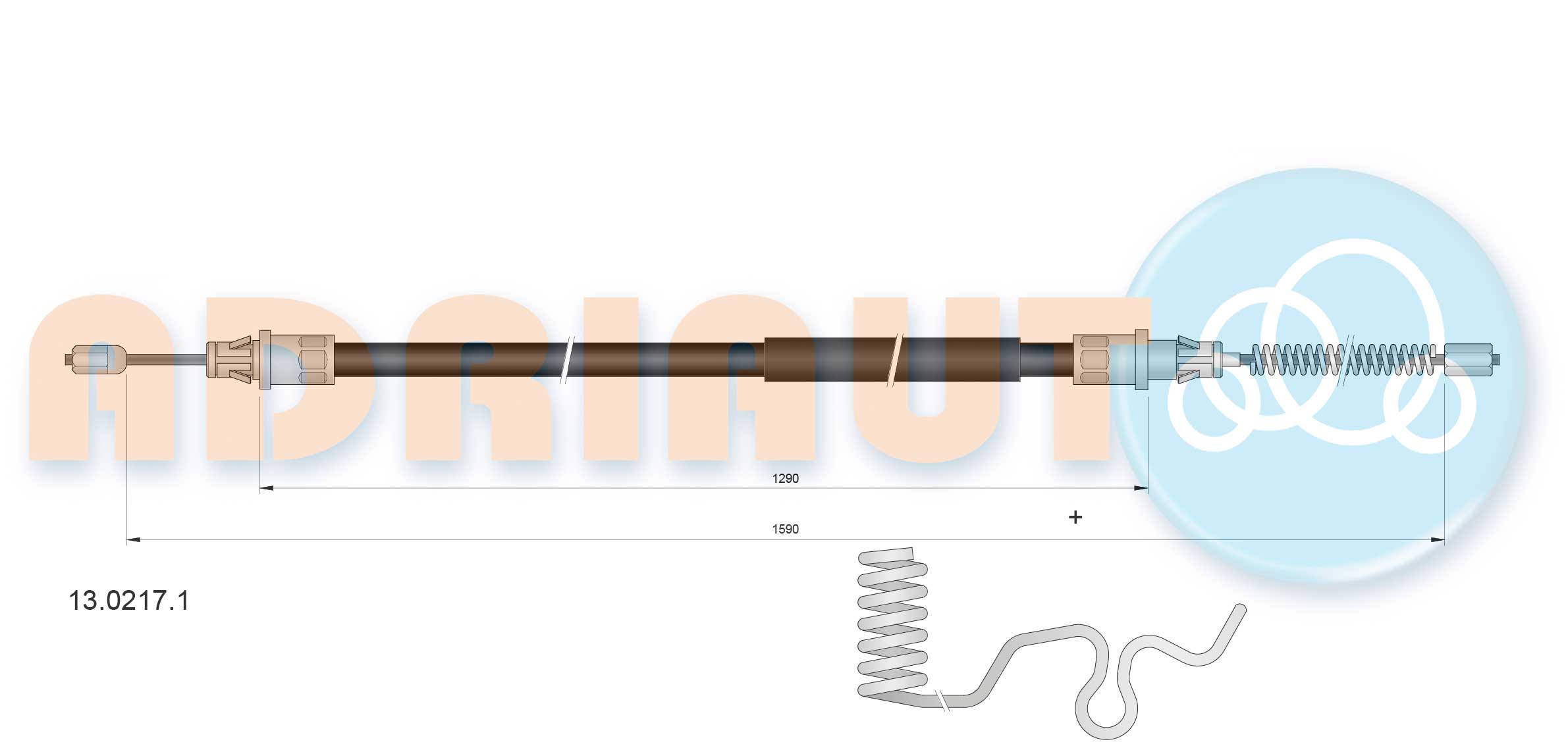 Cable Pull, parking brake (13.0217.1)