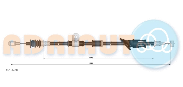 Cable Pull, parking brake (57.0230)
